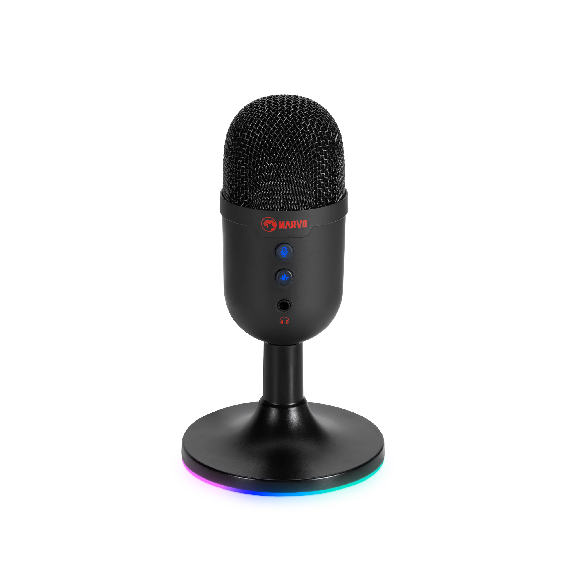 Marvo Scorpion MIC-06 Blast 40 USB RGB Noise Cancelling Wired Microphone (Black)
