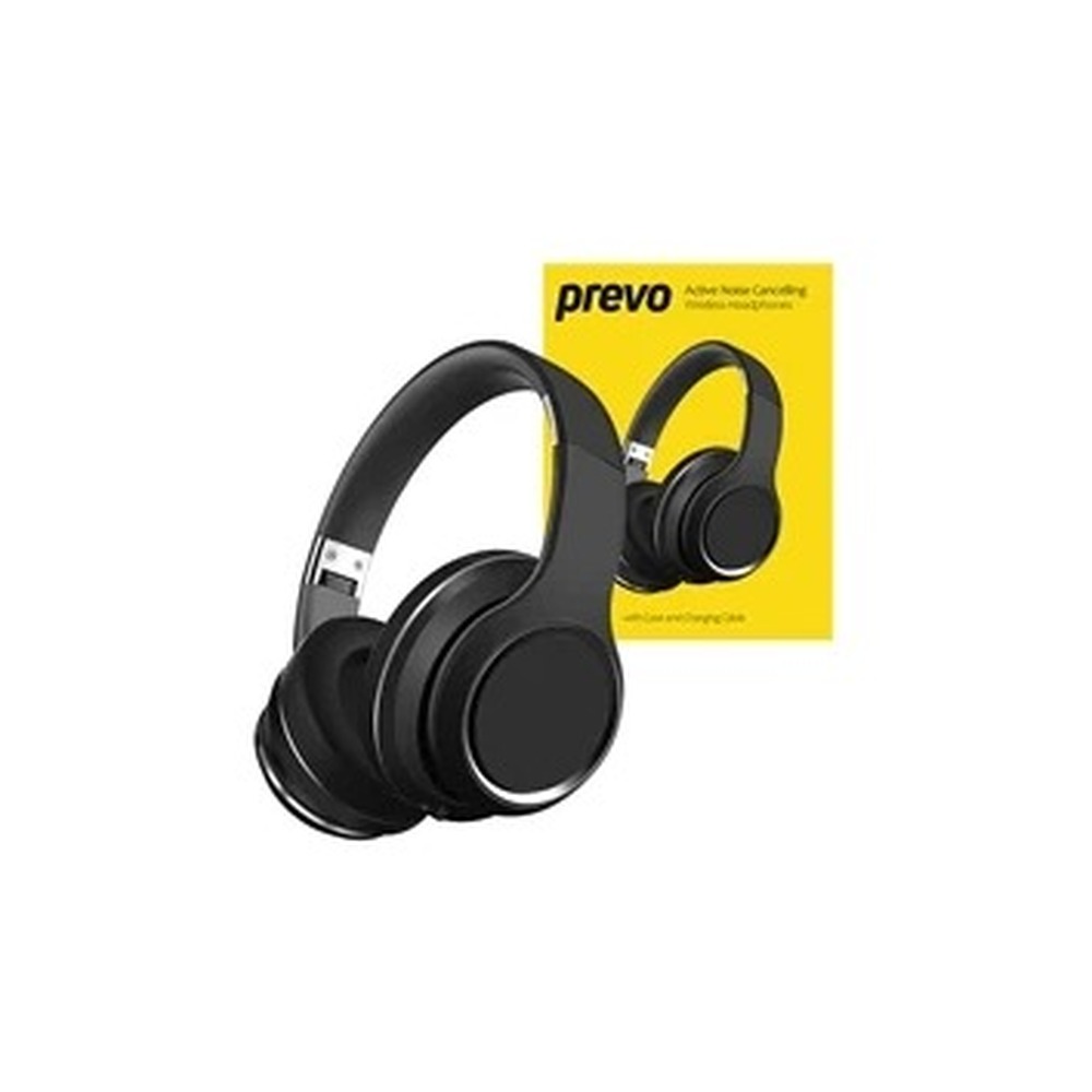 Prevo A6-ANC Active Noise Cancelling (ANC) Wireless Headphones with Bluetooth 5.4, True Wireless Stereo (TWS) Sound, Automatic Pairing & Handsfree Calls, with Case & Charging Cable