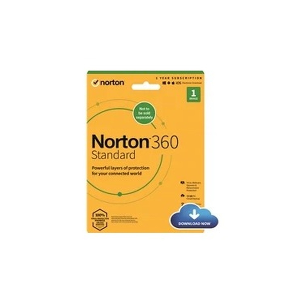 Norton 360 Standard 2022, Antivirus Software for 1 Device, 1-year Subscription, Includes Secure VPN, Password Manager and 10GB of Cloud Storage, PC/Mac/iOS/Android, Activation Code by email - ESD