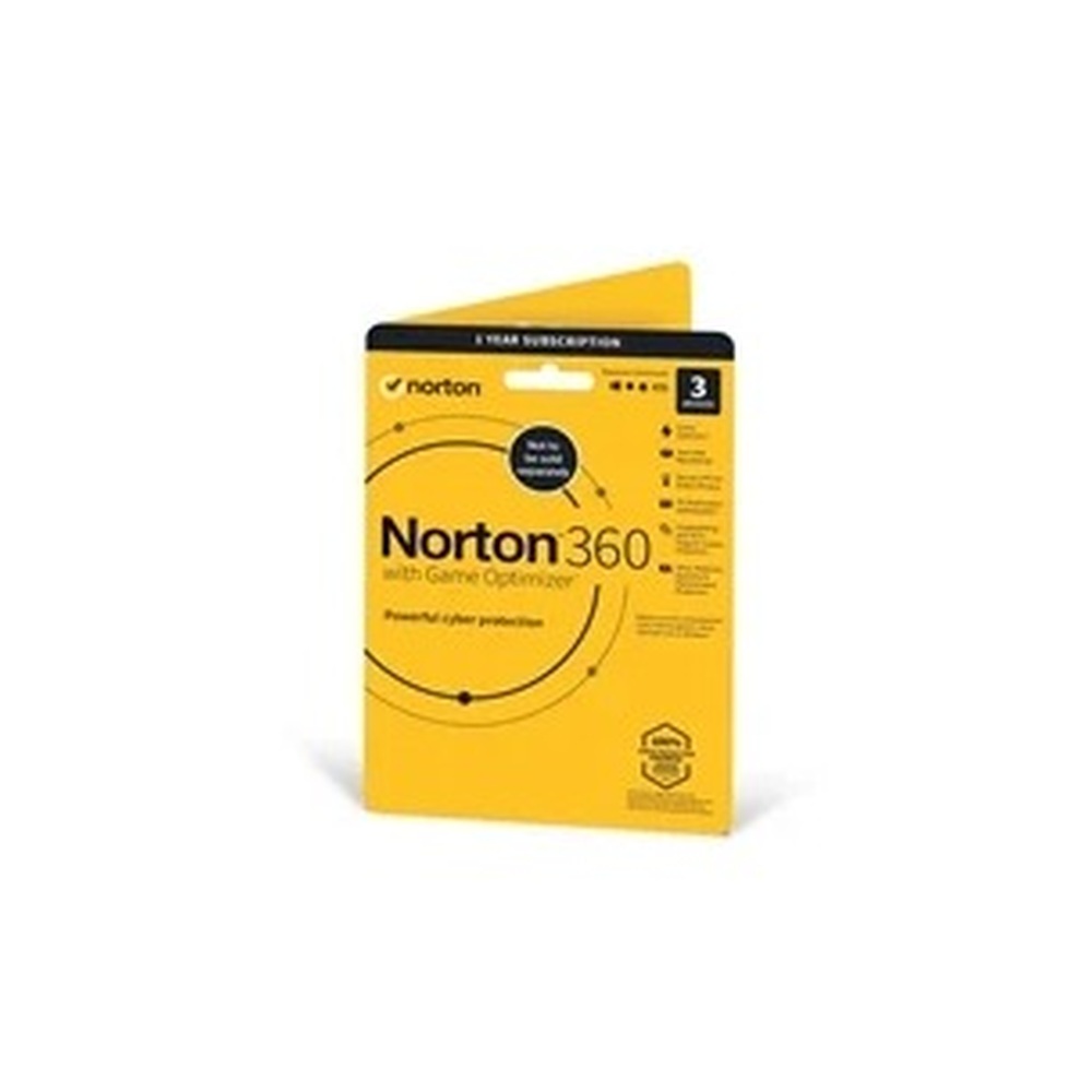 Norton 360 with Game Optimizer 2022, Antivirus for 3 Devices, 1-year subscription Includes VPN, Dark Web Monitoring, Password Manager, 50GB of Cloud Storage, PC/Mac/iOS/Android, Activation Code by email - ESD