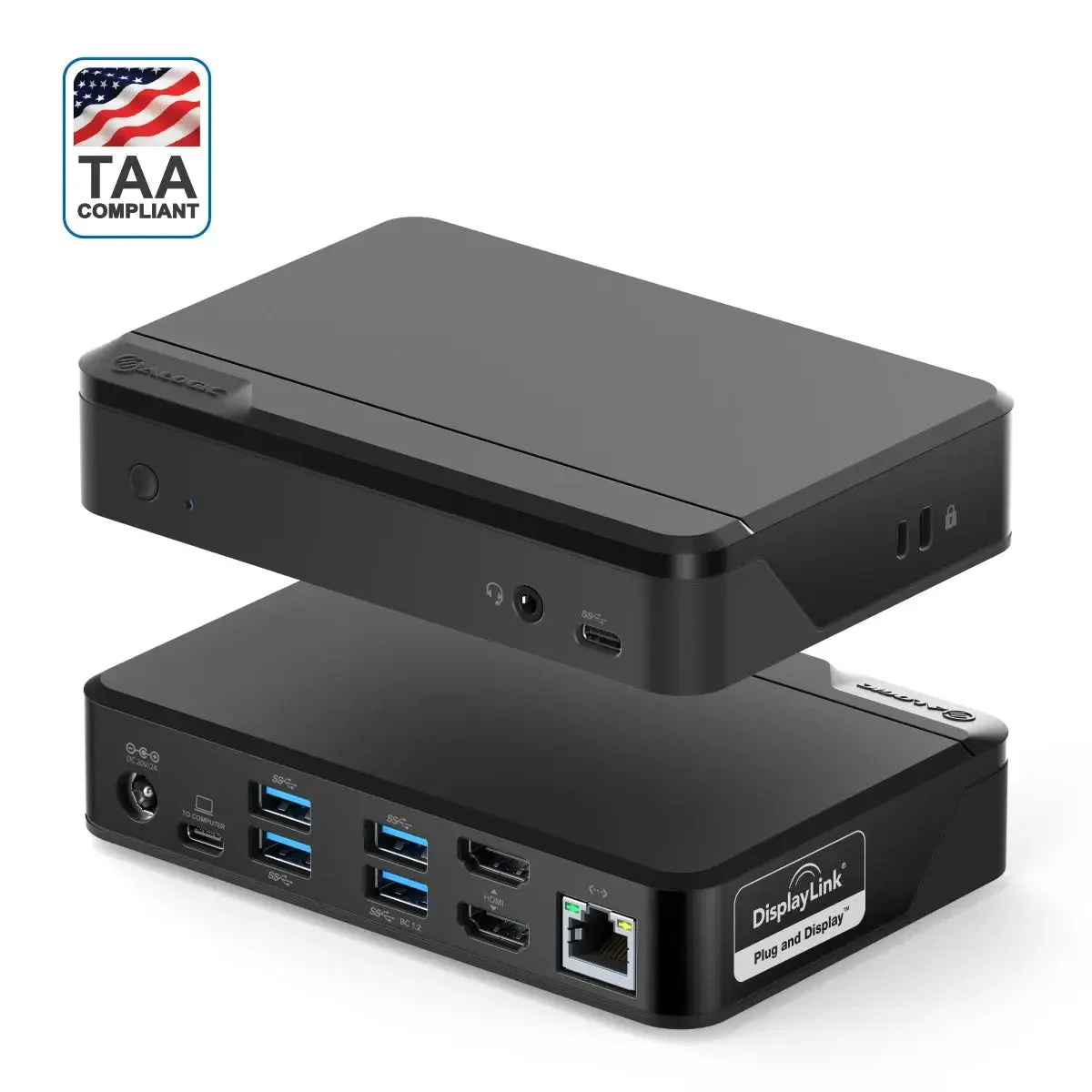 ALOGIC UNIVERSAL TWIN HD DOCKING STATION (USB-C USB-A COM
