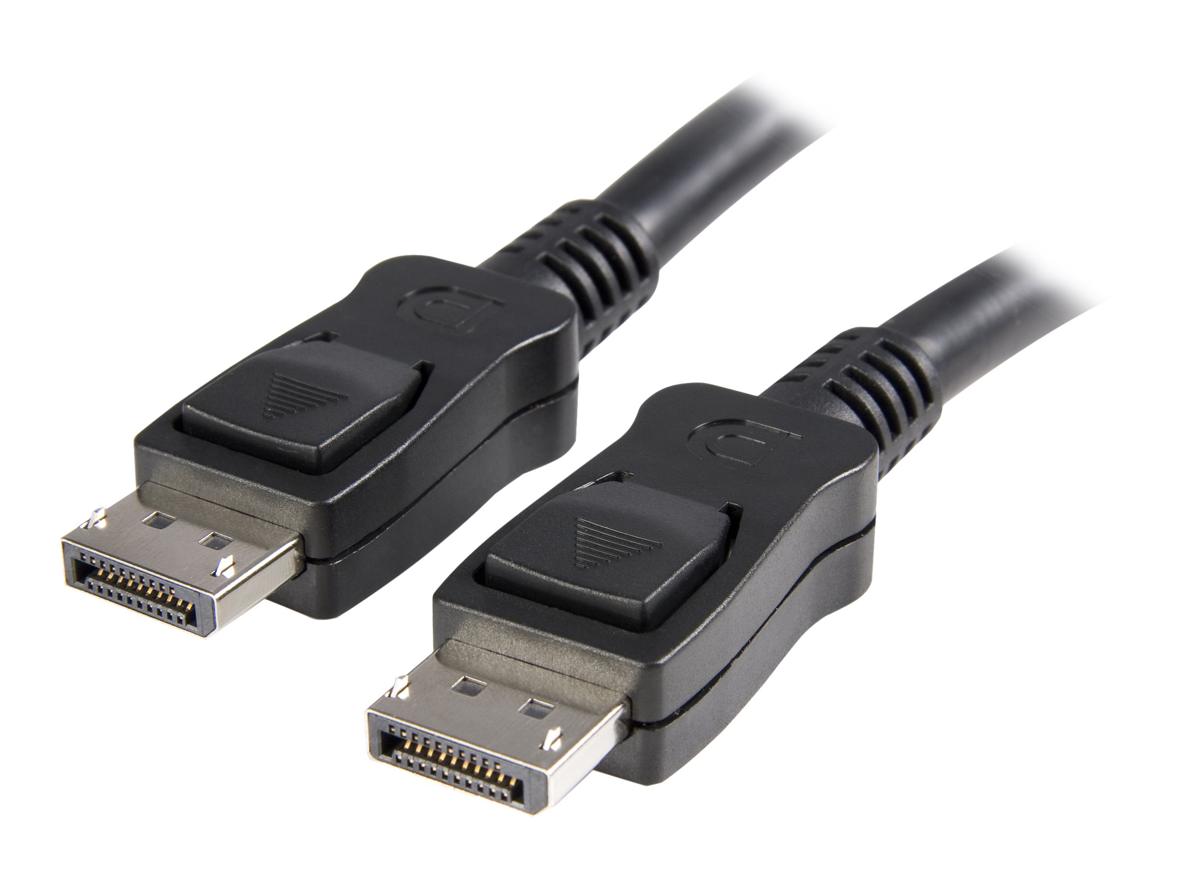 StarTech 10 ft DisplayPort 1.2 Cable with Latches - 4K x 2K (4096 x 2160) @ 60Hz - DPCP & HDCP - Male to Male DP Video Monitor Cable (DISPLPORT10L) - DisplayPort cable - DisplayPort (M) to DisplayPort (M) - 3 m - latched - black - for P/N: DK31C3HDPDUE, D
