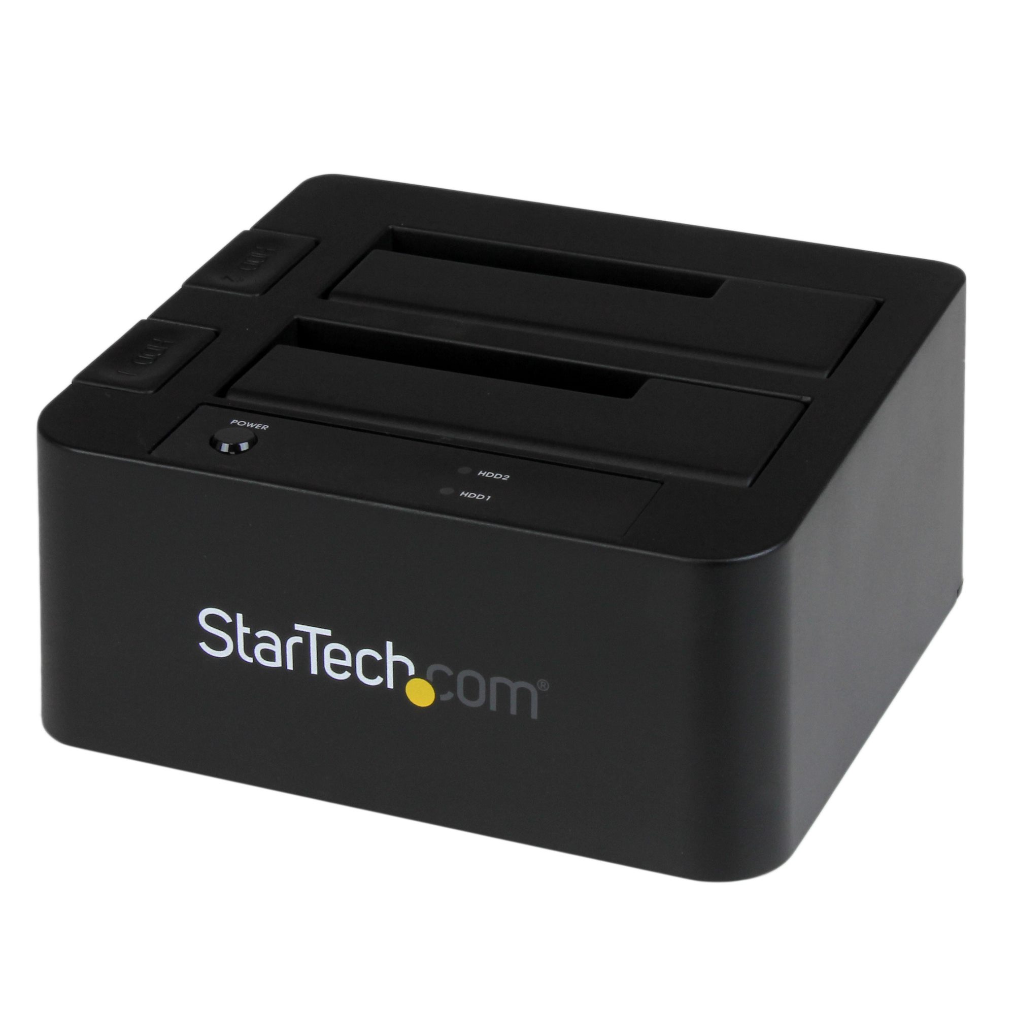 Startech Dual-Bay USB 3.0 eSATA to SATA Hard Drive Docking Station, USB Hard Drive Dock, External 2.53.5 SATA IIIIII, SSDHDD Docking Station, Hot-Swap Hard Drive Bays - Top-Loading - Storage controller - 2.5", 3.5" - SATA 6Gb/s - eSATA 6Gb/s, USB 3.0 - bl