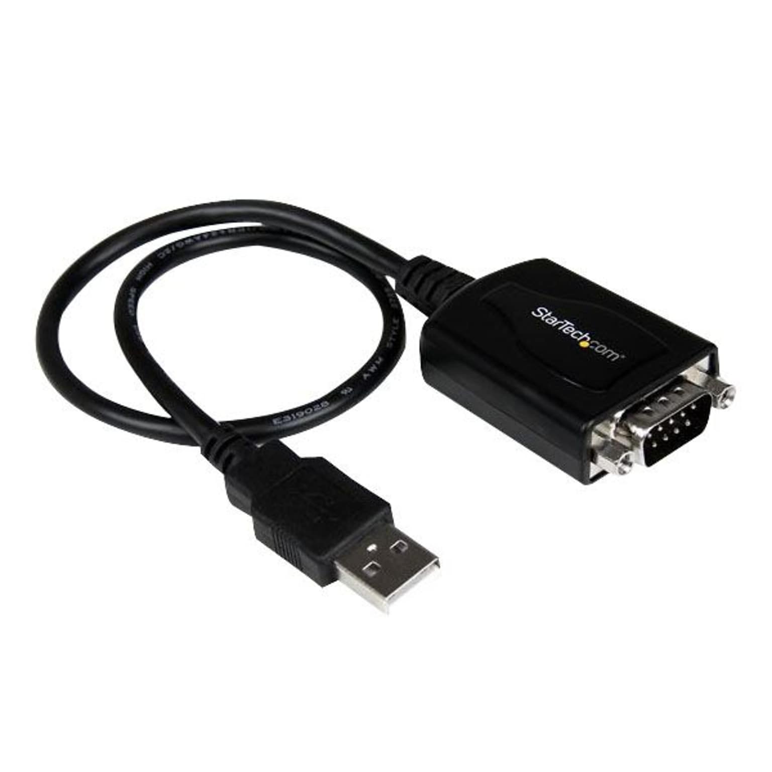 Startech USB to Serial RS232 Adapter Cable w/ COM Retention - USB Serial Adapter - Serial adapter - USB - RS-232 - black