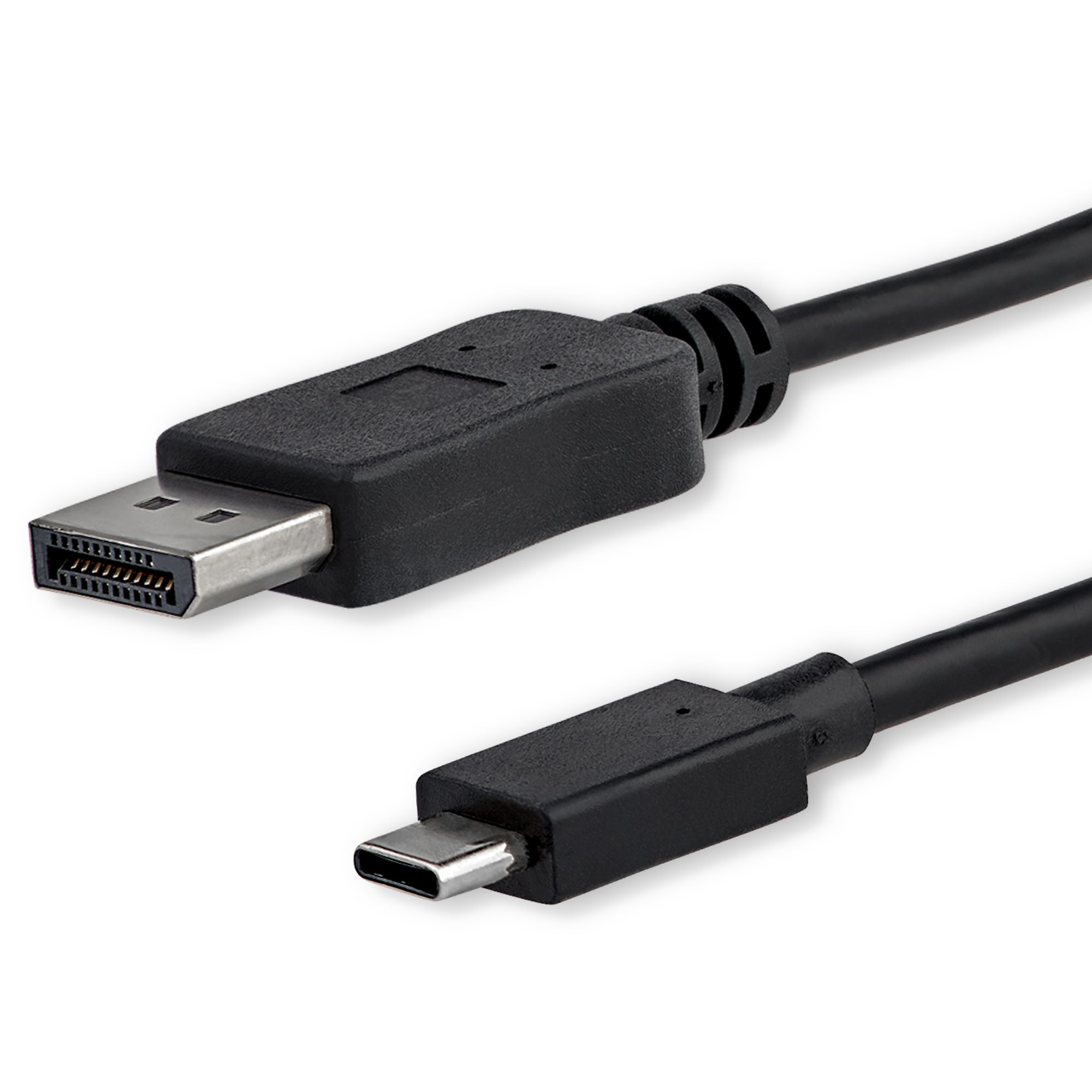 StarTech 6ft/1.8m USB C to DisplayPort 1.2 Cable 4K 60Hz, USB-C to DisplayPort Adapter Cable HBR2, USB Type-C DP Alt Mode to DP Monitor Video Cable, Works with Thunderbolt 3, Black - USB-C Male to DP Male - DisplayPort cable - USB-C (M) to DisplayPort (M)