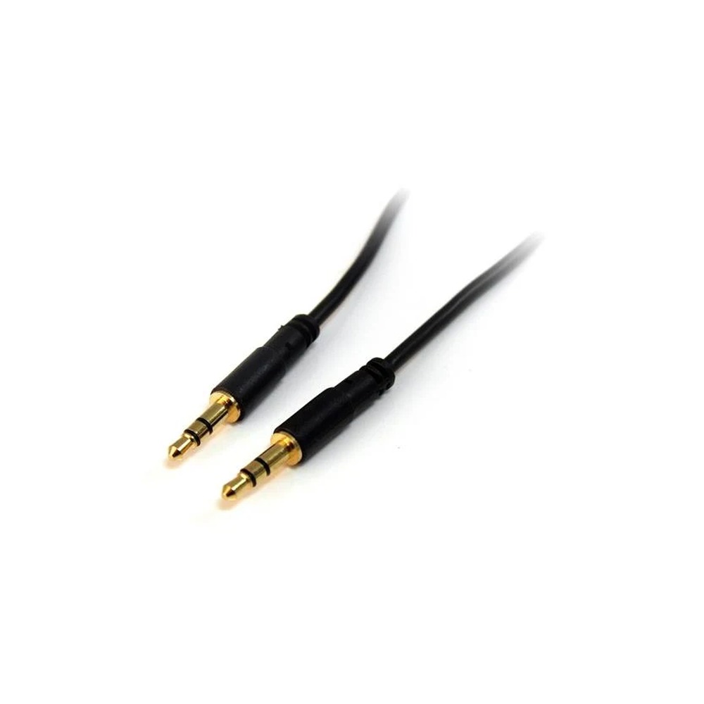 Startech 3.5mm Audio Cable - 10 ft - Slim - M / M - AUX Cable - Male to Male Audio Cable - AUX Cord - Headphone Cable - Auxiliary Cable (MU10MMS) - Audio cable - mini-phone stereo 3.5 mm male to mini-phone stereo 3.5 mm male - 3 m - black - for P/N: KITBX