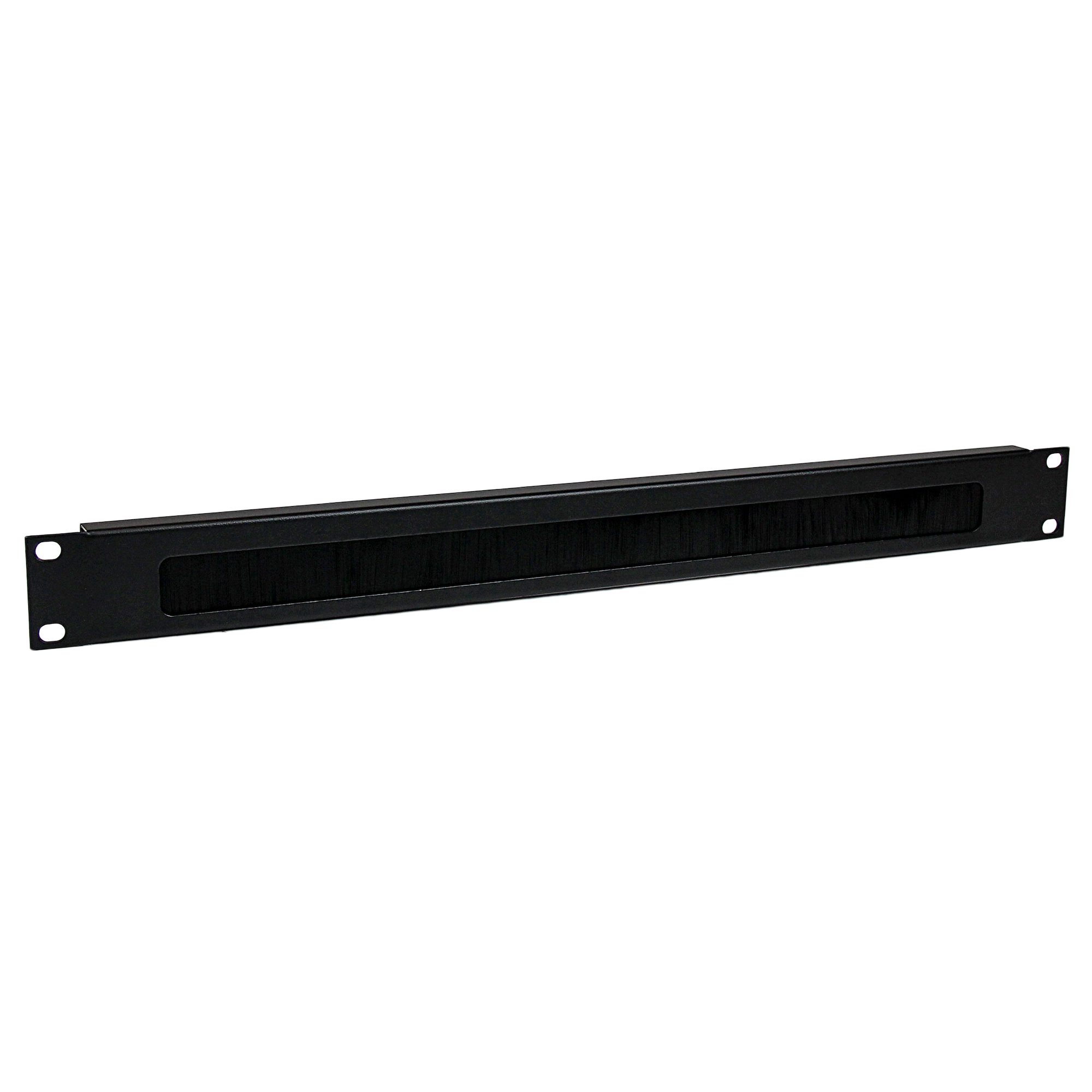 Startech 1U High-density Brush Strip Cable Management Panel - Sturdy Steel Horizontal Data Centre Cable Management Panel (CMBRUSH1U) - Rack cable management panel - black - 1U - 19" - for P/N: RACK-18U-20-WALL-OA, RACK-21U-20-WALL-OA, RACK-24U-20-WALL-OA,