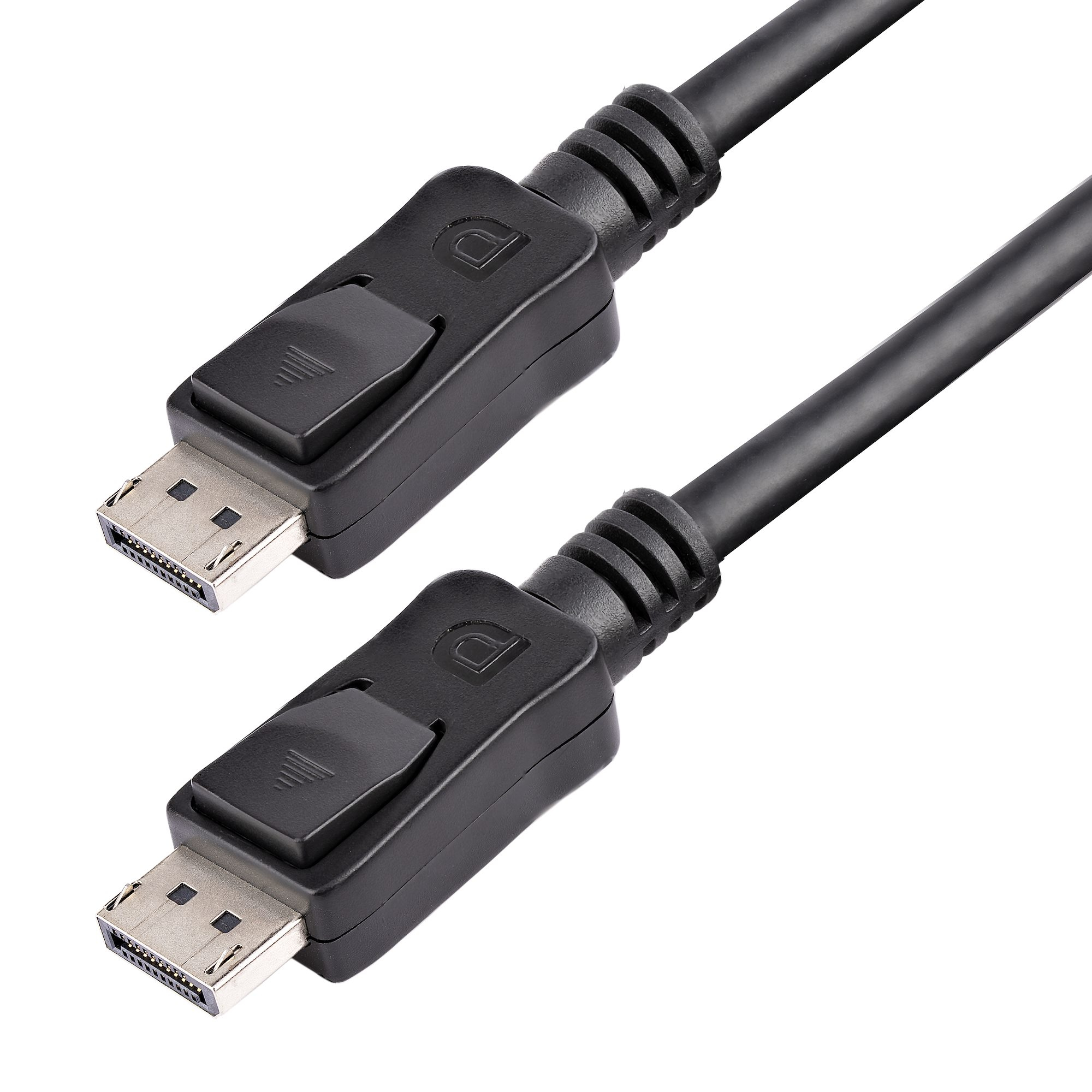 StarTech DisplayPort 1.2 Cable w/ Latches - 6ft / 2m - HBR2 - 4K x 2K Display - Certified DP to DP Video Cable M/M (DISPLPORT6L) - DisplayPort cable - DisplayPort (M) to DisplayPort (M) - 1.8 m - latched - black - for P/N: DK31C3HDPDUE, DKM30CHDPD, DKM30C