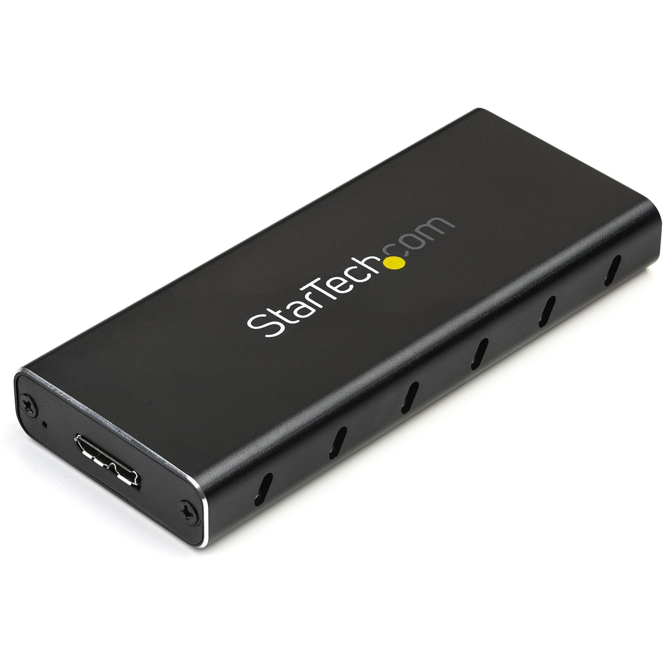 Startech M.2 SSD Enclosure for M.2 SATA SSDs - USB 3.1 (10Gbps) with USB-C Cable - External Enclosure for USB-C Host - Aluminum (SM21BMU31C3) - Storage enclosure - M.2 - SATA 6Gb/s - USB 3.1 (Gen 2) - black, silver - for P/N: TBLT3MM1MA, TBLT3MM2M, TBLT3M