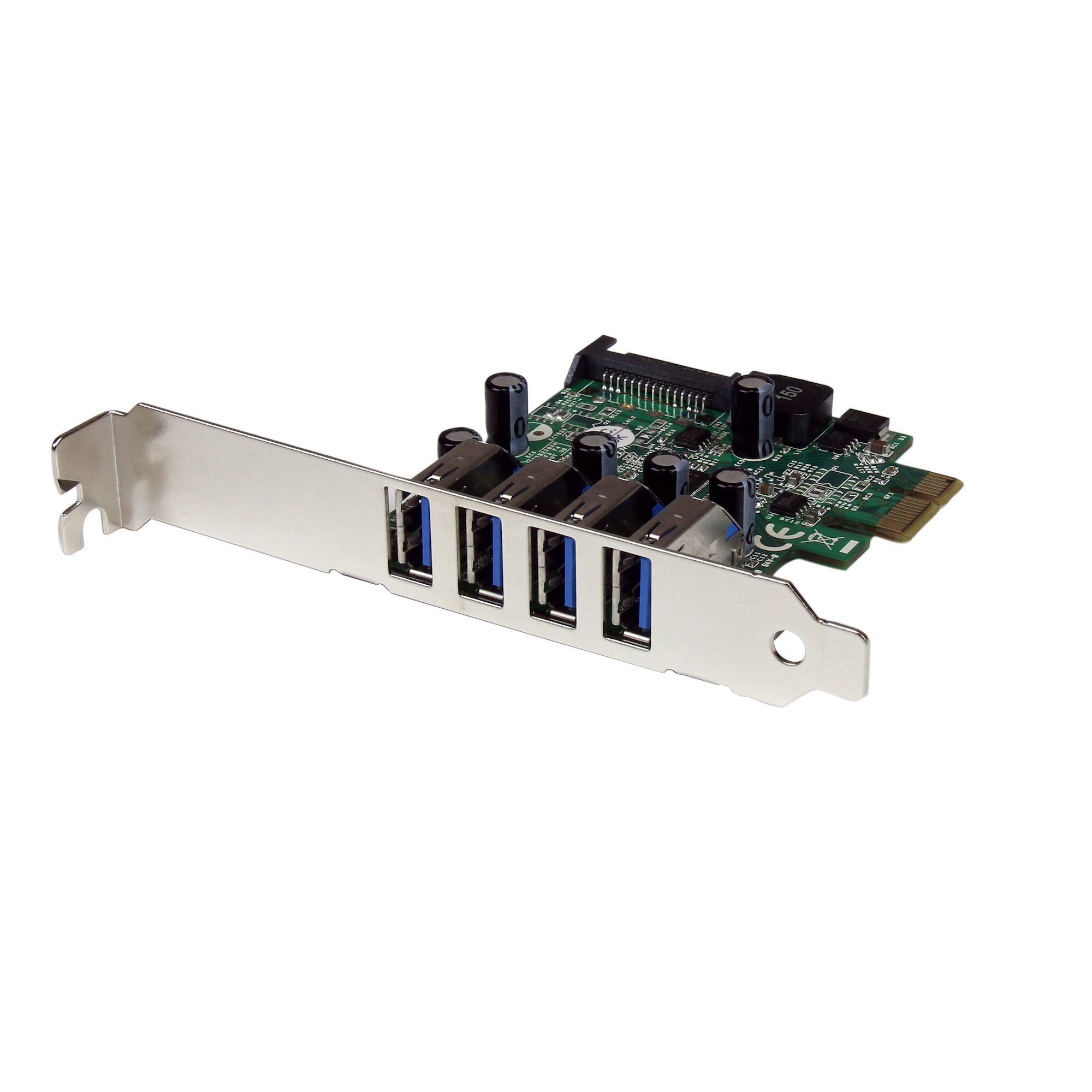 Startech 4-Port PCI Express SuperSpeed USB 3.0 Controller Card with UASP - USB 3.0 Expansion Card with SATA Power (PEXUSB3S4V) - USB adapter - PCI Express x1 - USB 3.0 x 4 - for P/N: BNDTB10GI, BNDTB210GSFP, BNDTB410GSFP, BNDTB4M2E1, BNDTBUSB3142, HBS304A