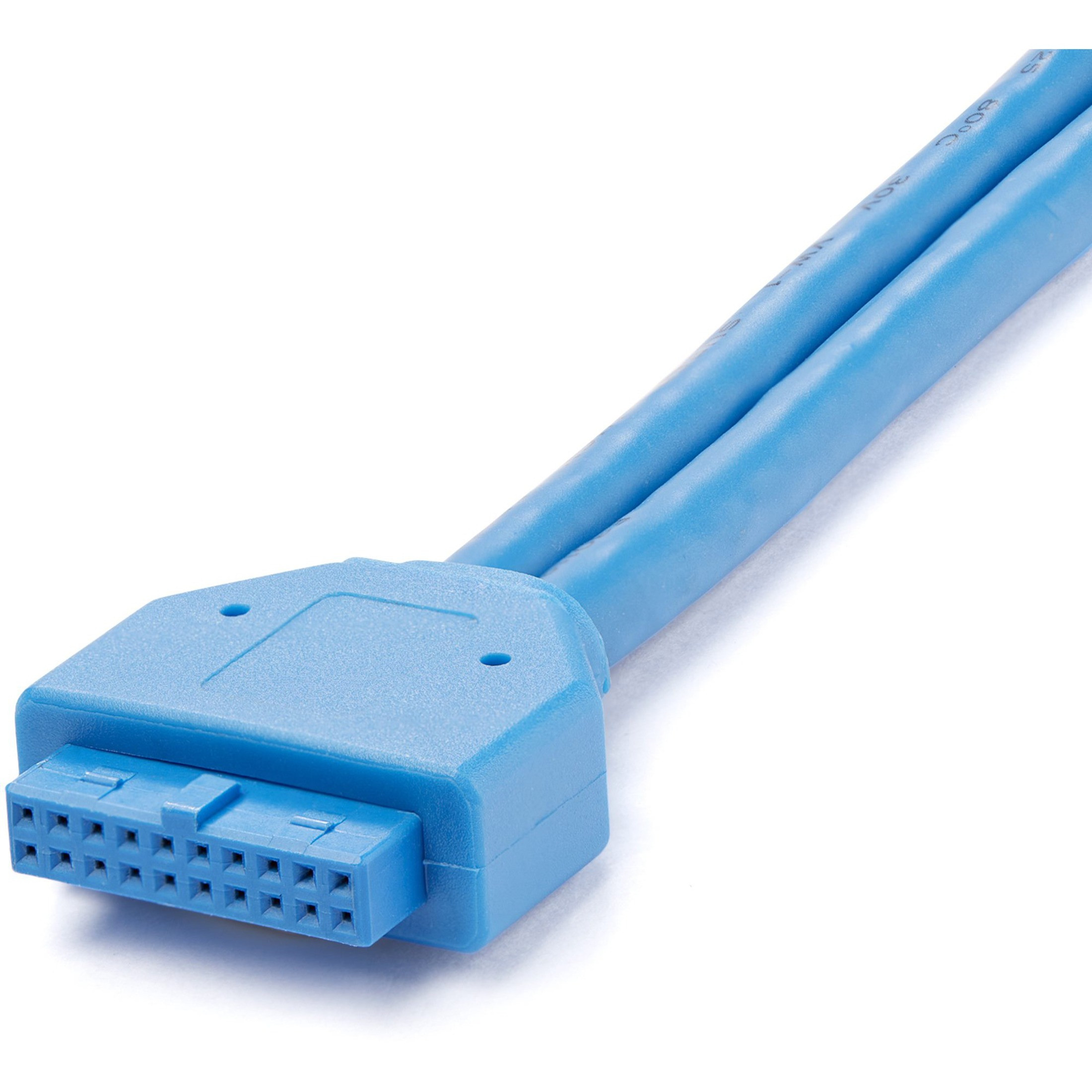 StarTech 2 Port Panel Mount USB 3.0 Cable - USB A to Motherboard Header Cable F/F (USB3SPNLAFHD) - USB internal to external cable - USB Type A (F) to 20 pin IDC (F) - 50 cm - blue