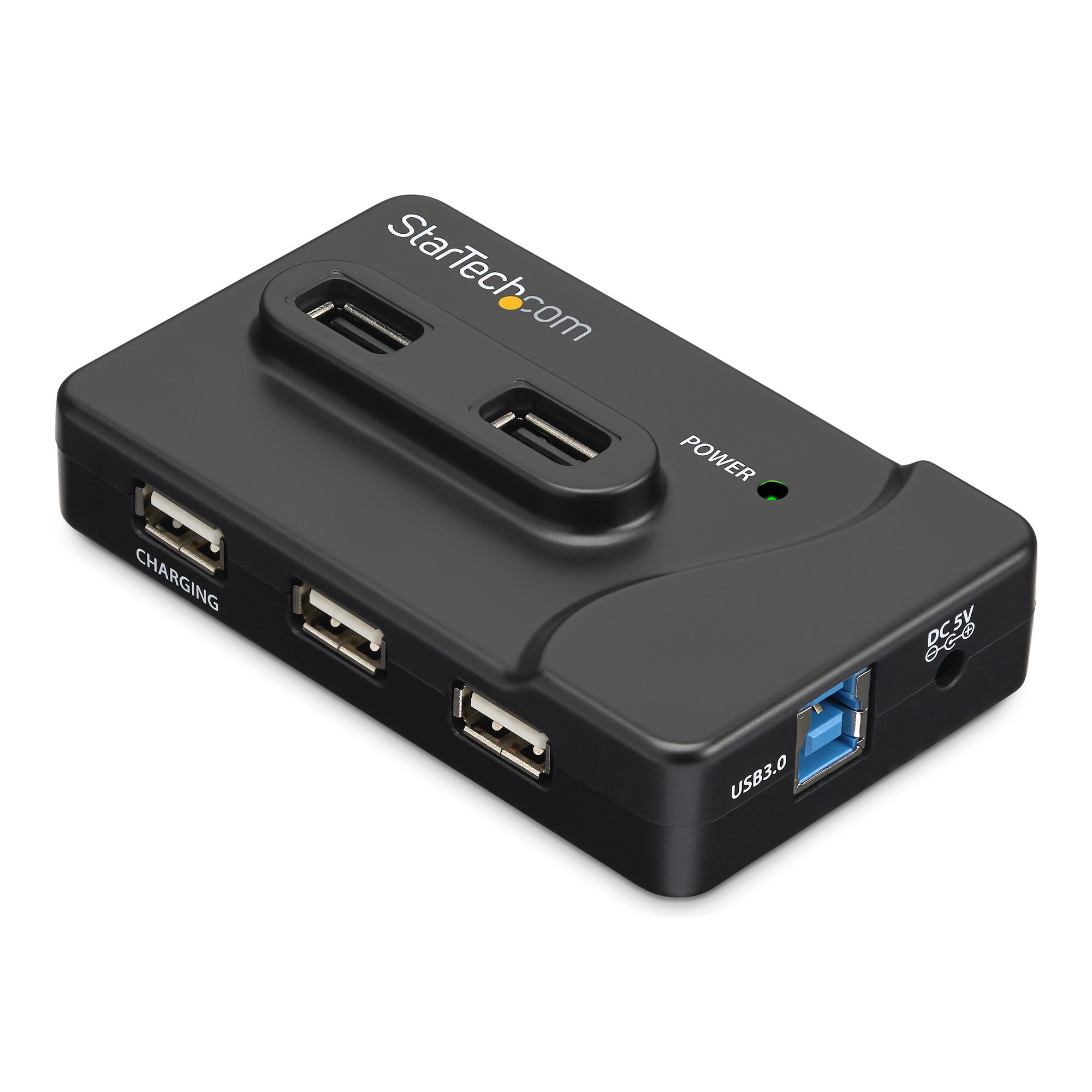 Startech 7 Port USB Hub - 2 x USB 3A, 4 x USB 2A, 1 x Dedicated Charging Port - Multi Port Powered USB Hub with 20W Power Adapter (ST7320USBC) - Hub - 2 x SuperSpeed USB 3.0 + 4 x USB 2.0 - desktop - for P/N: MSDREADU3CA, SDMSDRWU3AC, USB312SAT3CB, USB315