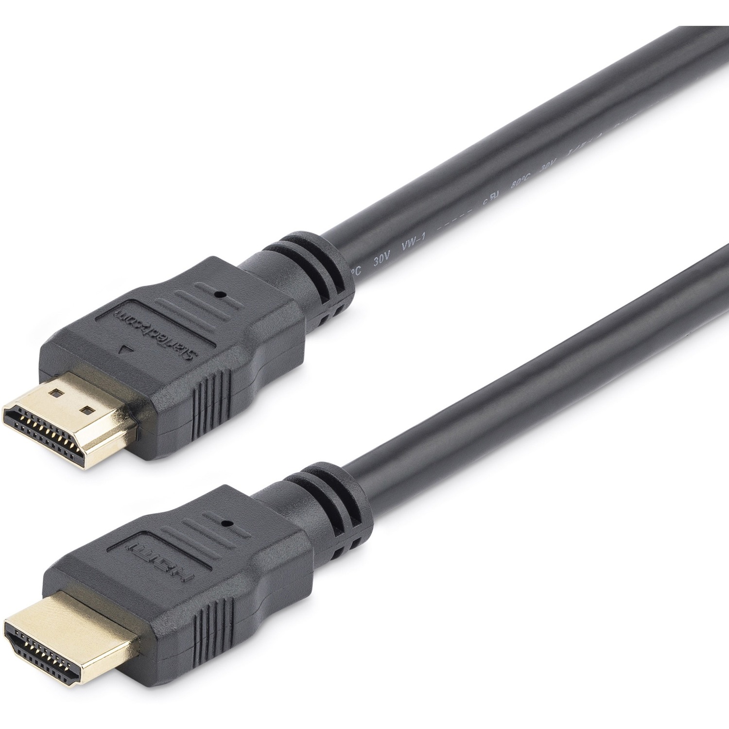 Startech 1.5m High Speed HDMI Cable - Ultra HD 4k x 2k HDMI Cable - HDMI to HDMI M/M - 5 ft HDMI 1.4 Cable - Audio/Video Gold-Plated (HDMM150CM) - HDMI cable - HDMI male to HDMI male - 1.5 m - double shielded - black - for P/N: MSTCDP122HD