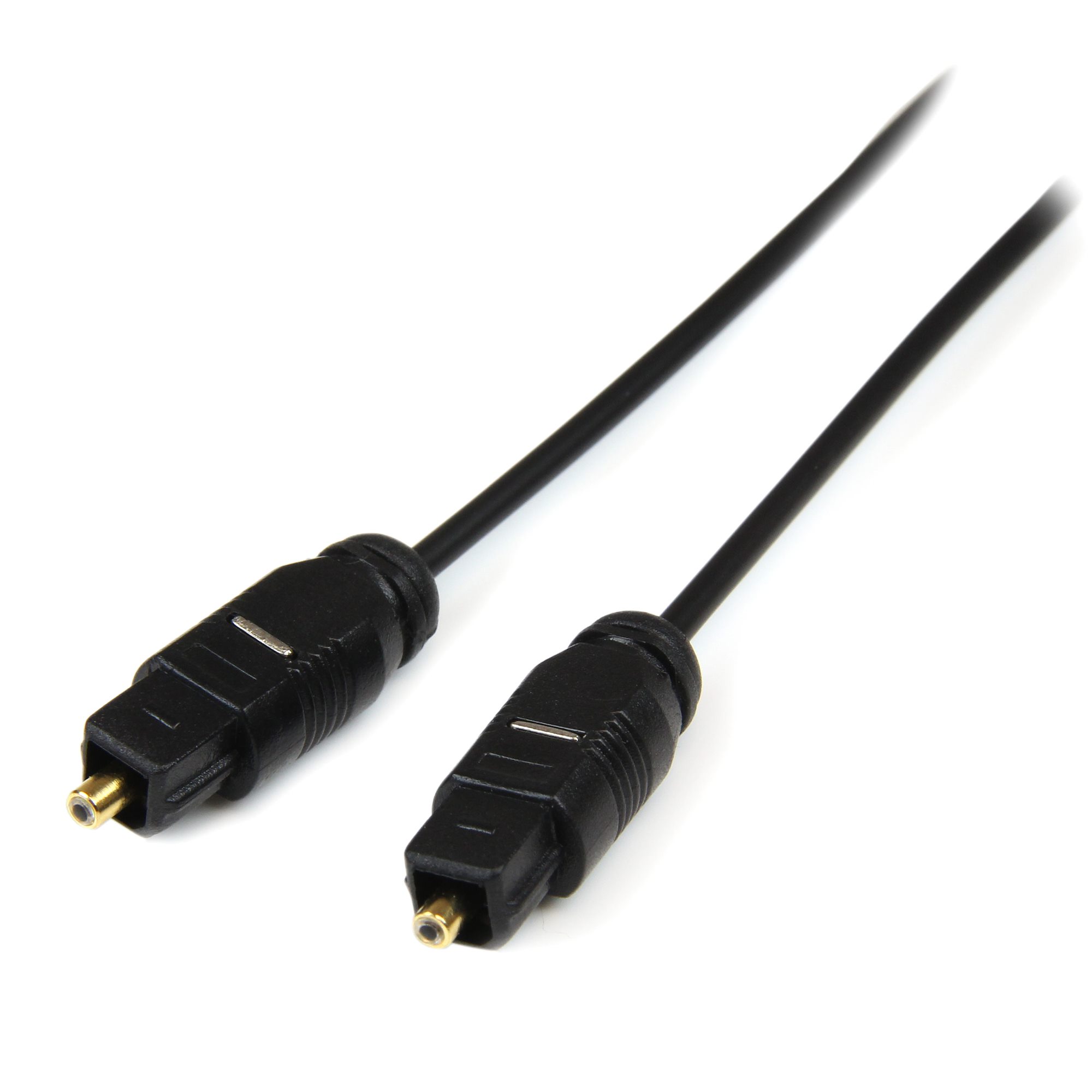 Startech 15 ft Thin Toslink Digital Optical SPDIF Audio Cable - 15ft / 15 Feet Optical Audio Cable (THINTOS15) - Digital audio cable (optical) - SPDIF - TOSLINK male to TOSLINK male - 4.6 m - fibre optic - black - for P/N: FPCEILPTBLP, FPWARTB1M, FPWFXBAT