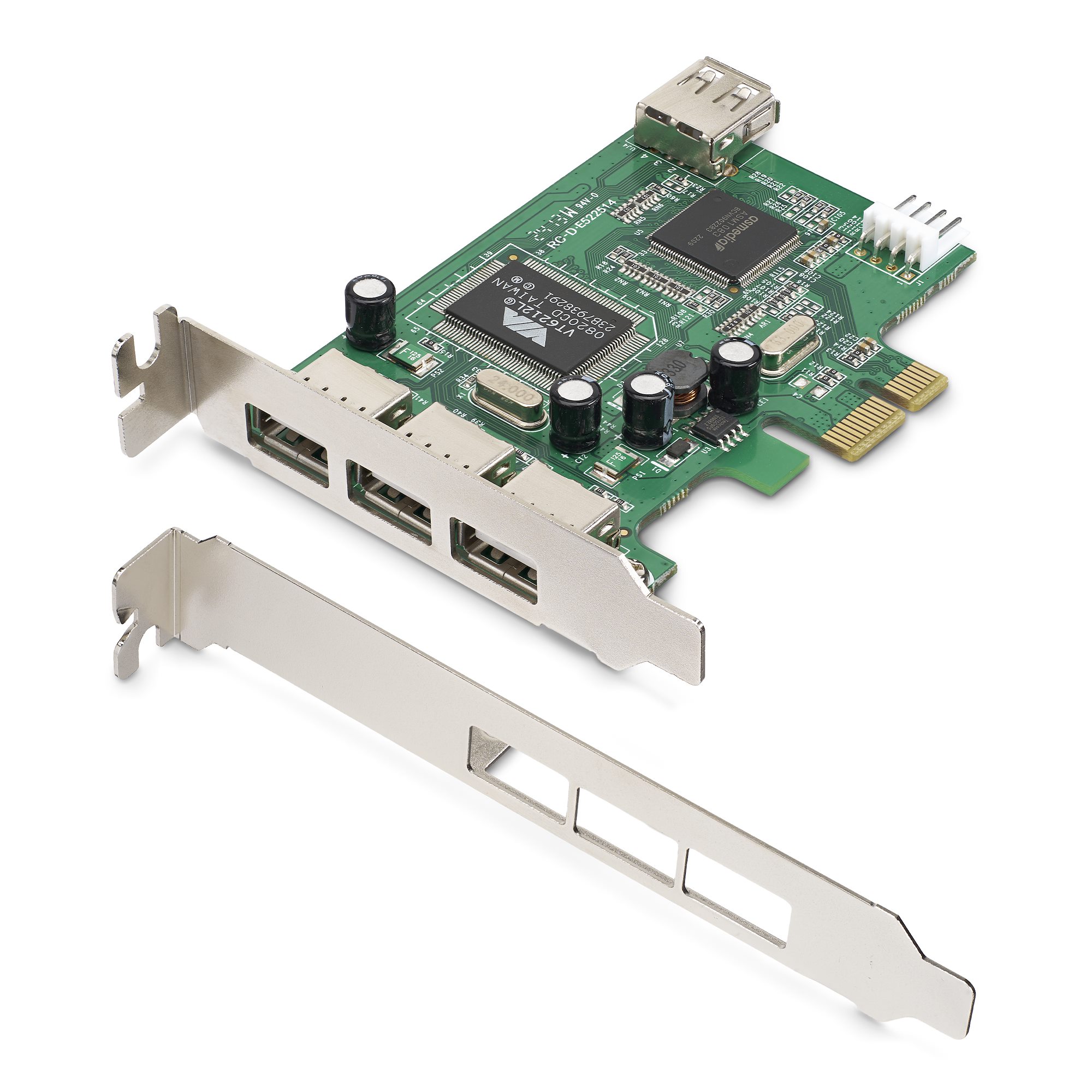 Startech 4 Port PCI Express Low Profile High Speed USB Card - PCIe USB 2.0 Card - PCI-E USB 2.0 Card (PEXUSB4DP) - USB adapter - PCI Express x1 low profile - USB, USB 2.0 - 4 ports - for P/N: ST4200MINI2