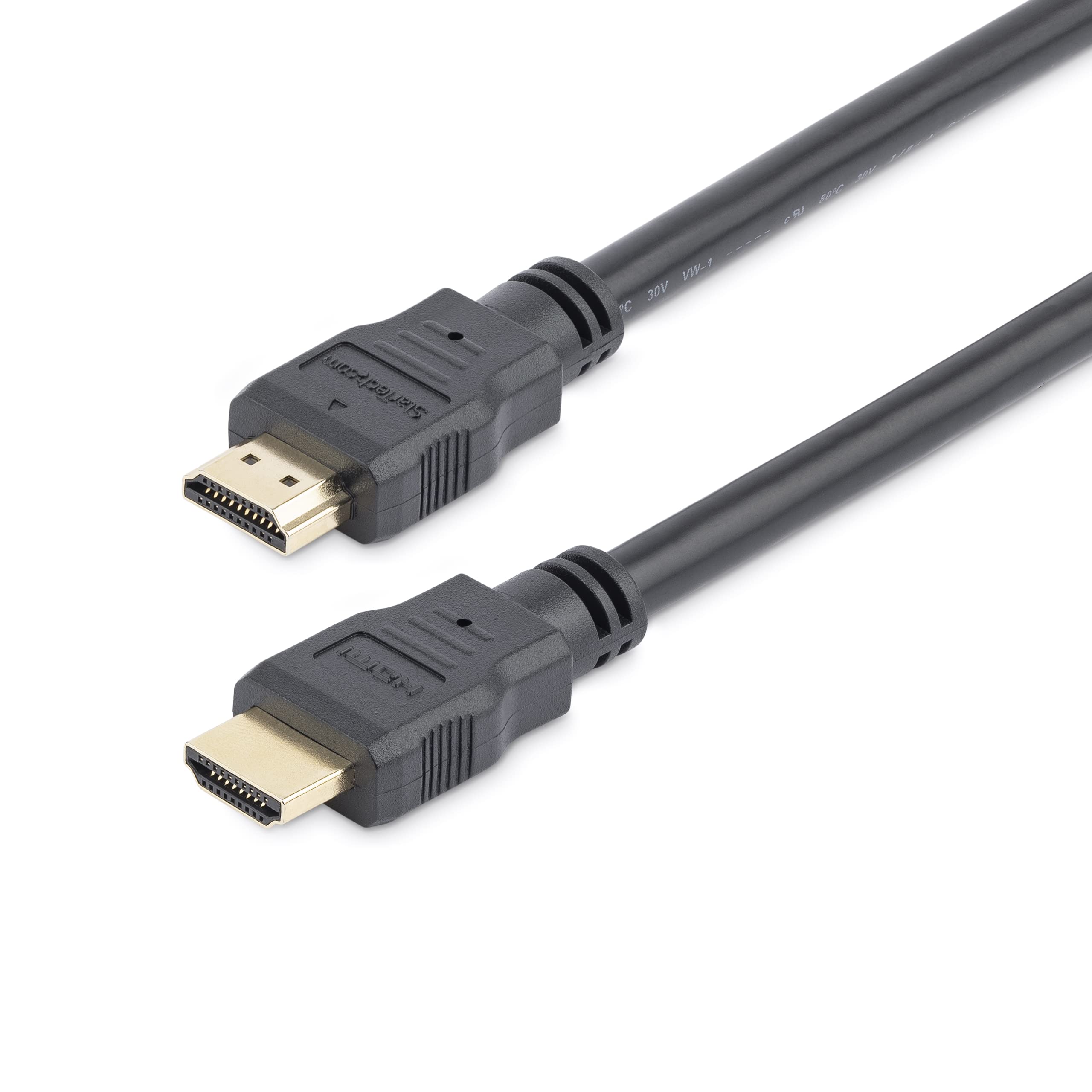 Startech 0.5m High Speed HDMI Cable - Ultra HD 4k x 2k HDMI Cable - HDMI to HDMI M/M - 50cm HDMI 1.4 Cable - Audio/Video Gold-Plated (HDMM50CM) - HDMI cable - HDMI male to HDMI male - 50 cm - shielded - black