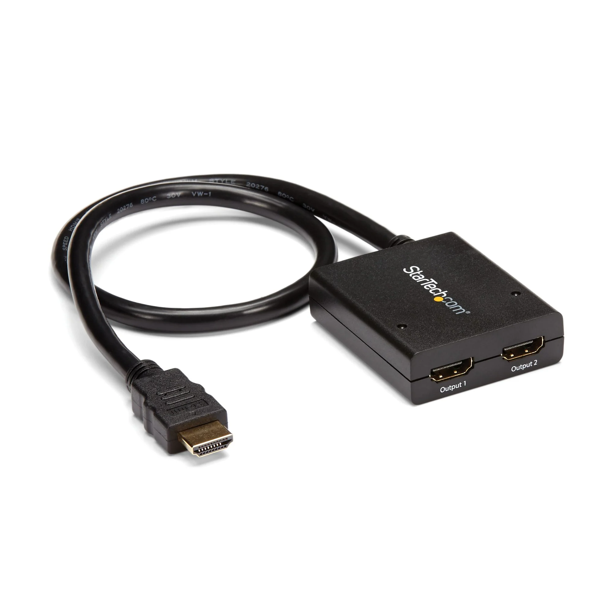 Startech HDMI Cable Splitter - 2 Port - 4K 30Hz - Powered - HDMI Audio / Video Splitter - 1 in 2 Out - HDMI 1.4 - Video/audio splitter - 2 x HDMI - desktop - for P/N: ST121SHD50, SVA5M3NEUA