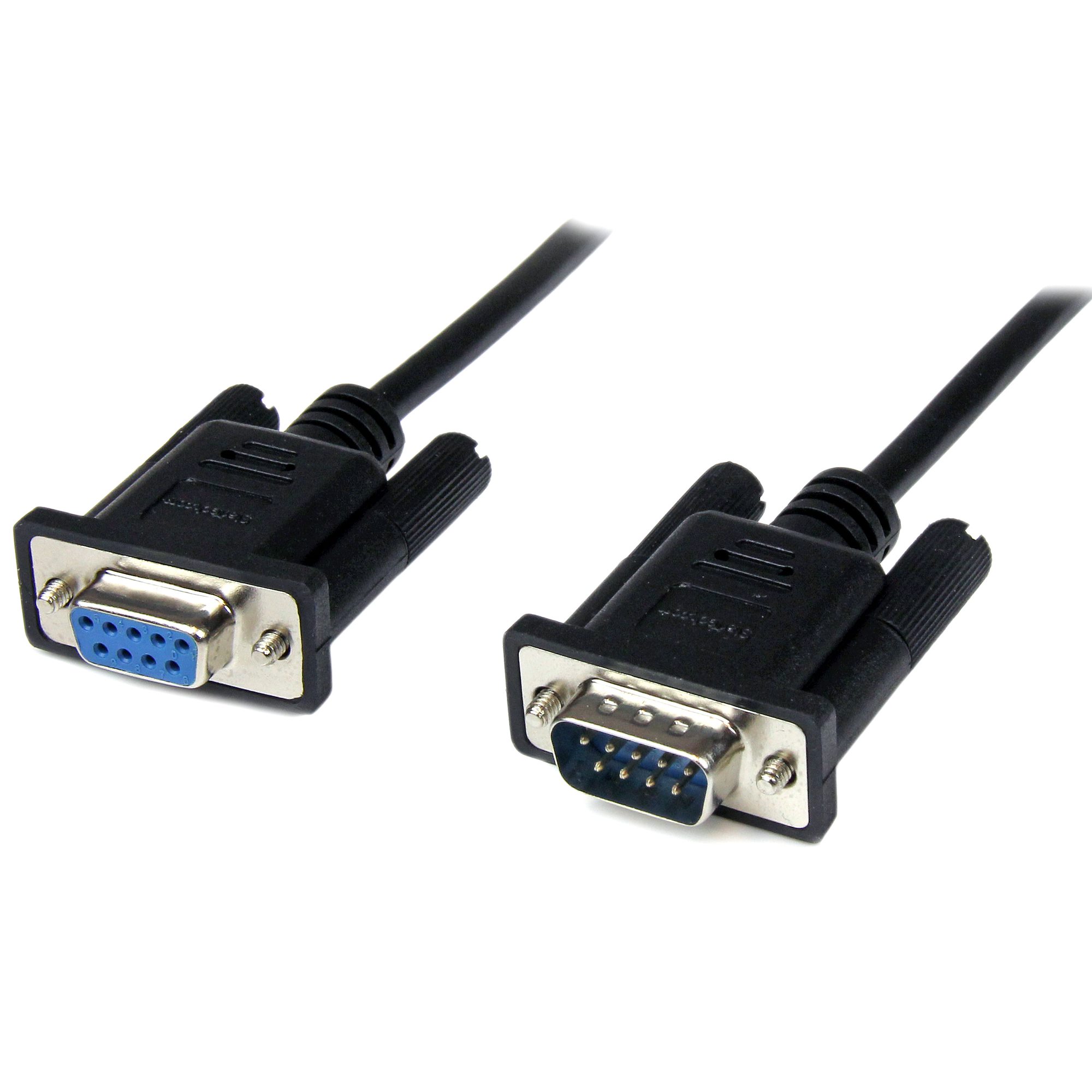 StarTech 2m Black DB9 RS232 Serial Null Modem Cable F/M - DB9 Male to Female - 9 pin Null Modem Cable - 1x DB9 (M), 1x DB9 (F), Black - Null modem cable - DB-9 (F) to DB-9 (M) - 2 m - black - for P/N: 1P3FPC-USB-SERIAL, ICUSB2321F, ICUSB2324I, ICUSB232V2,