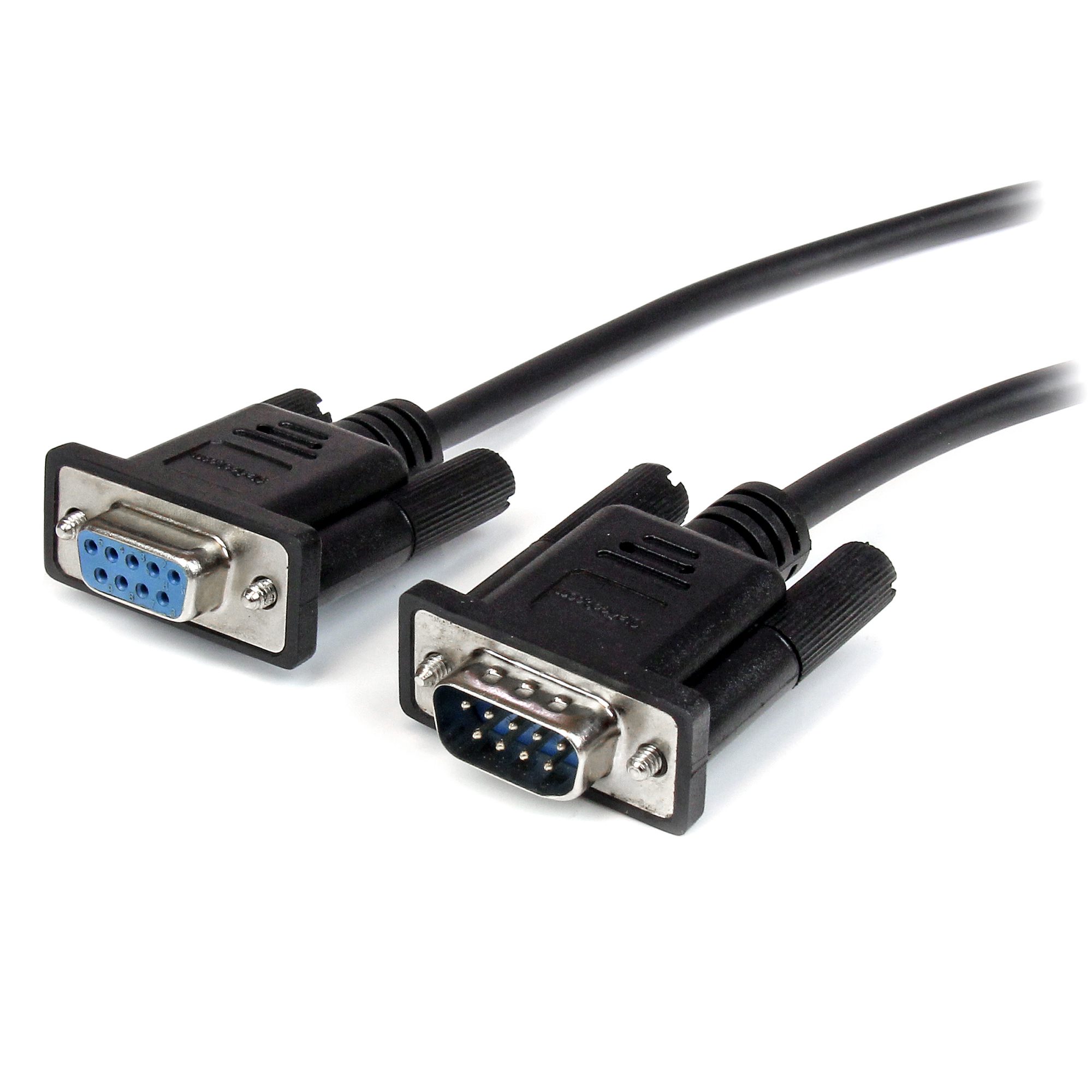 StarTech 1m Black Straight Through DB9 RS232 Serial Cable - M/F (MXT1001MBK) - Serial extension cable - DB-9 (M) to DB-9 (F) - 1 m - black - for P/N: 1P3FPC-USB-SERIAL, ICUSB2321F, ICUSB2324, ICUSB2324I, ICUSB232IS, ICUSB232V2