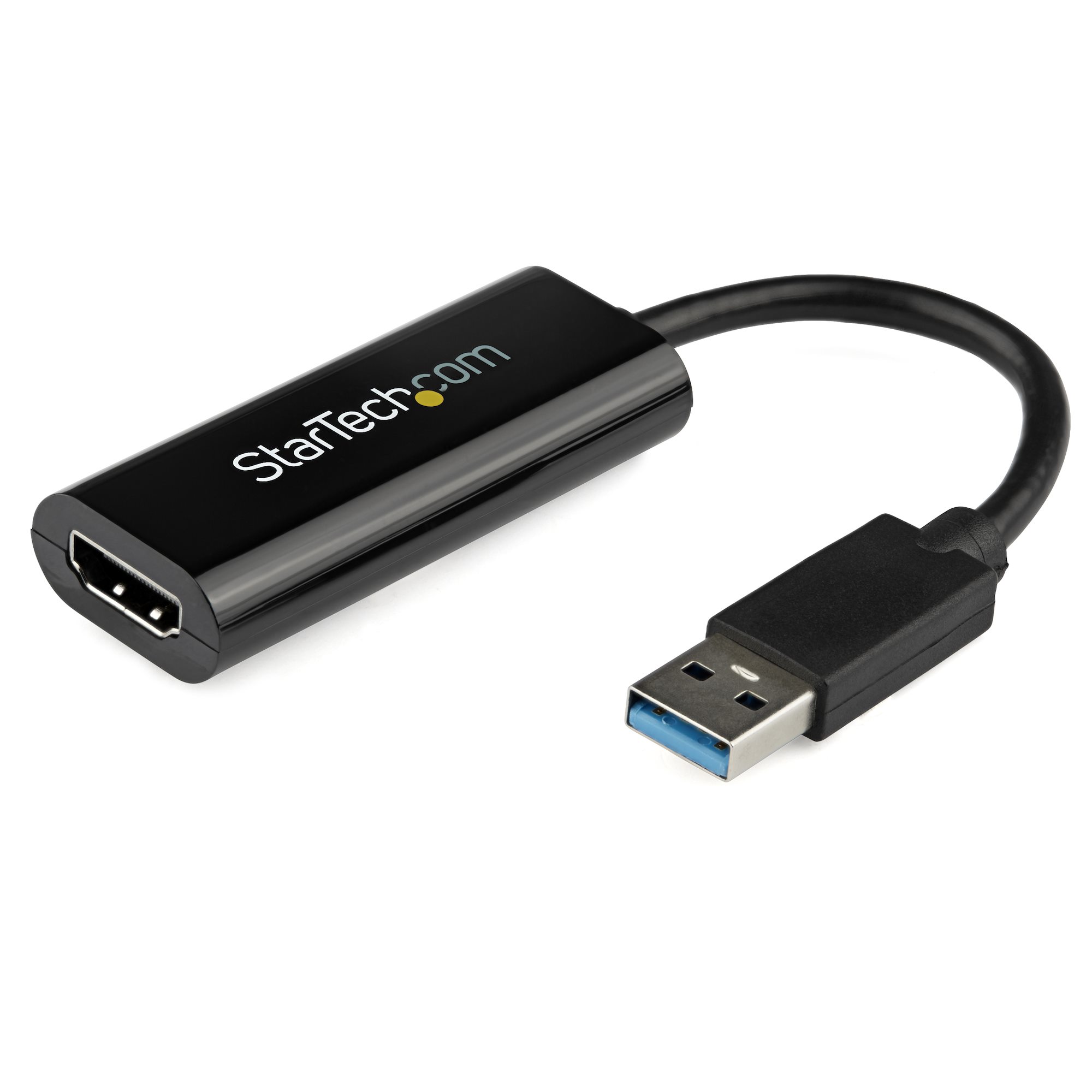 Startech USB 3.0 to HDMI Adapter, 1080p (1920x1200), Slim/Compact USB to HDMI Display Adapter Converter for Monitor, USB Type-A External Video & Graphics Card, Black, Windows Only - USB to HDMI Adapter (USB32HDES) - Adapter cable - TAA Compliant - USB Typ