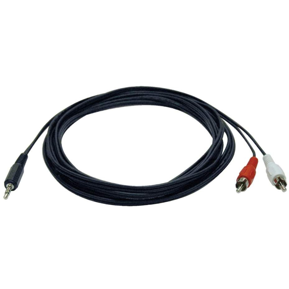 Startech 6in RCA to 3.5mm Female Cable - Audio to RCA Cable - 3.5mm Female to 2x RCA Male - Aux to RCA - Stereo Audio Cable (MUFMRCA) - Audio cable - RCA x 2 male to mini-phone stereo 3.5 mm female - 15.24 cm - black - for P/N: MU15MMS, MU6MMS