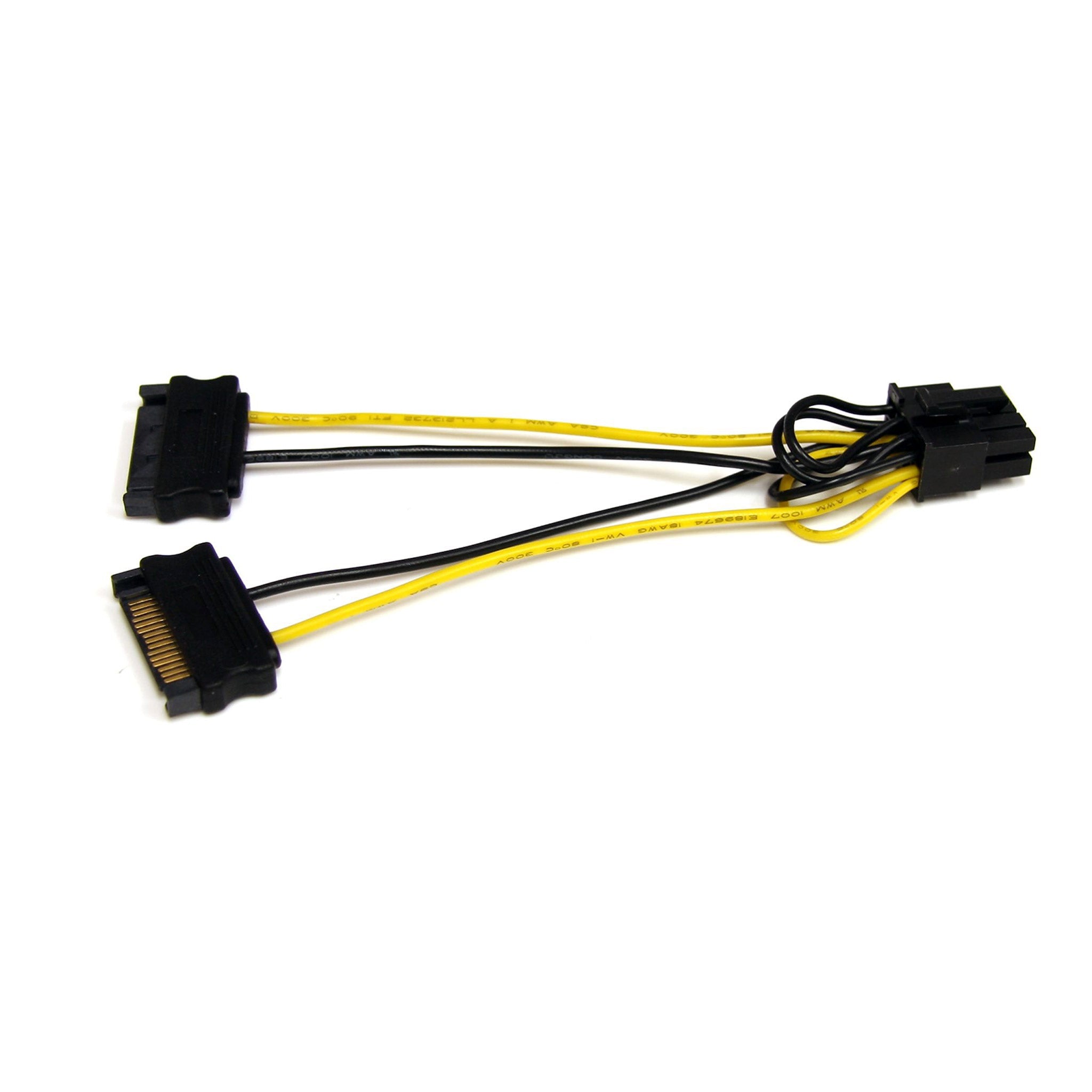 StarTech 6in SATA Power to 8 Pin PCI Express Video Card Power Cable Adapter - SATA to 8 pin PCIe power - Power cable - SATA power (M) to 8 pin PCIe power (M) - 15 cm