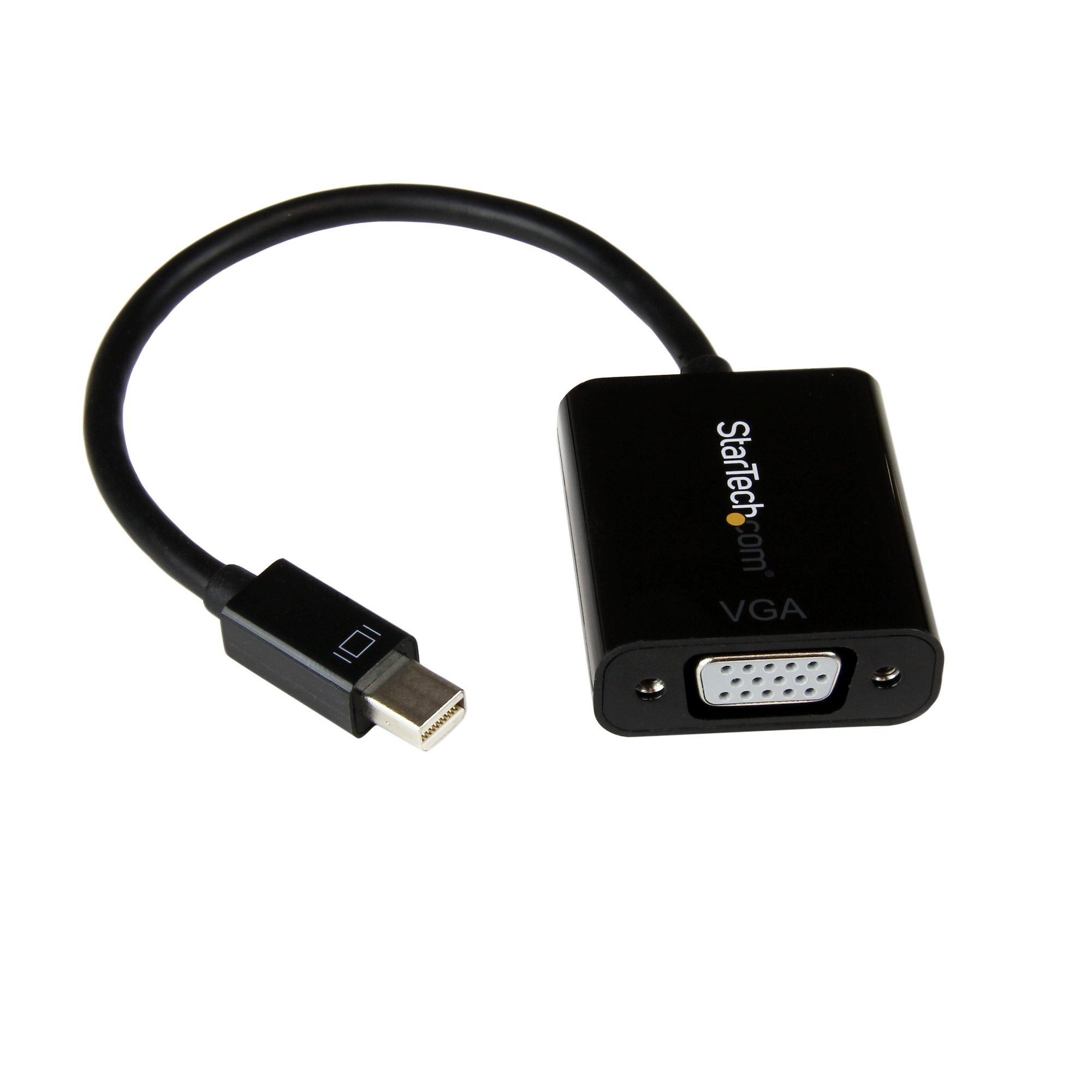 StarTech Mini DisplayPort to VGA Adapter - DisplayPort 1.2 - 1080p - Thunderbolt to VGA Monitor Adapter - Mini DP to VGA (MDP2VGA2) - Adapter - Mini DisplayPort (M) to HD-15 (VGA) (F) - Displayport 1.2/Thunderbolt - 22 cm - active, 1920 x 1200 (WUXGA) sup