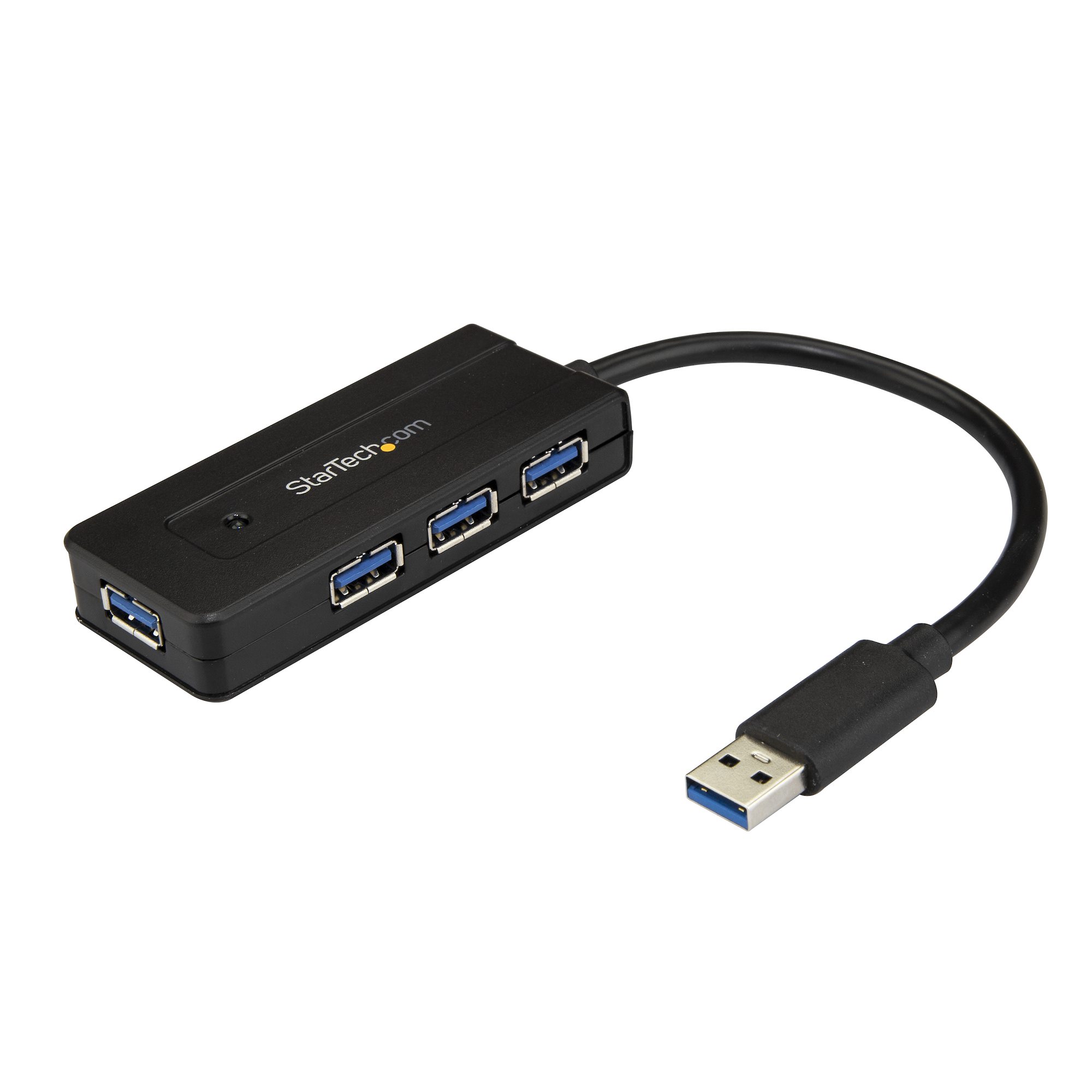 Startech 4 Port USB 3.0 Hub SuperSpeed 5Gbps with Fast Charge Portable USB 3.1/USB 3.2 Gen 1 Type-A Laptop/Desktop Hub, USB Bus Power or Self Powered for High Performance, Mini/Compact - 15W of Shared Power (ST4300MINI) - Hub - 4 x SuperSpeed USB 3.0 - de
