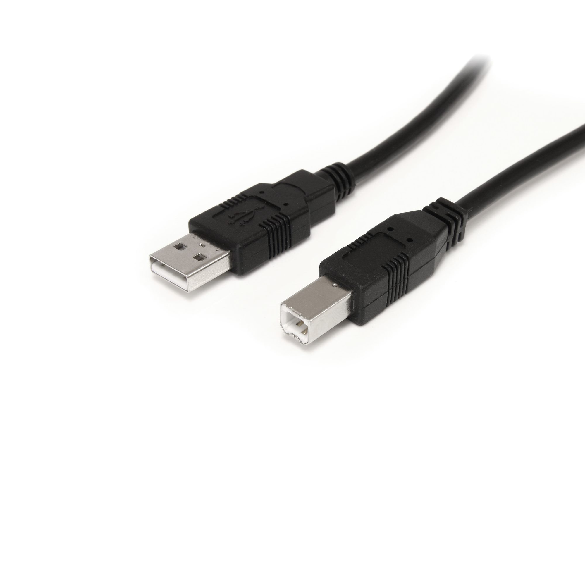 StarTech 9 m / 30 ft Active USB A to B Cable - M/M - Black USB 2.0 A to B Cord - Printer Cable - Extension USB Cable (USB2HAB30AC) - USB cable - USB (M) to USB Type B (M) - USB 2.0 - 9.15 m - active - black - for P/N: ICUSB232D