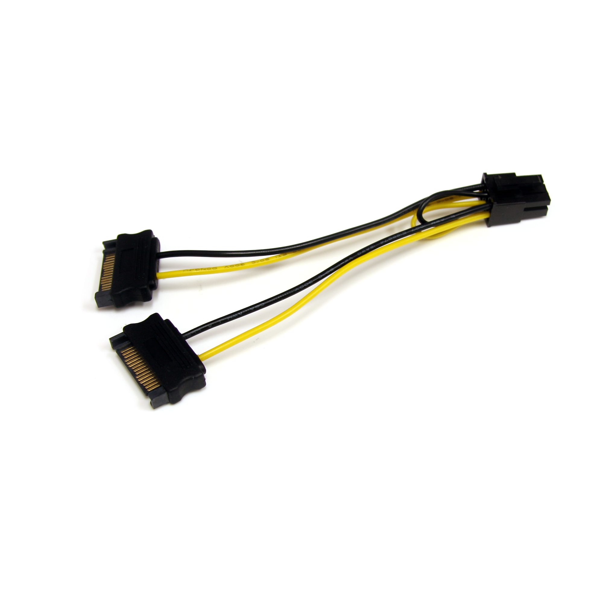 StarTech 6in SATA Power to 6 Pin PCI Express Video Card Power Cable Adapter - SATA to 6 pin PCIe power - Power cable - SATA power (M) to 6 pin PCIe power (M) - 15 cm