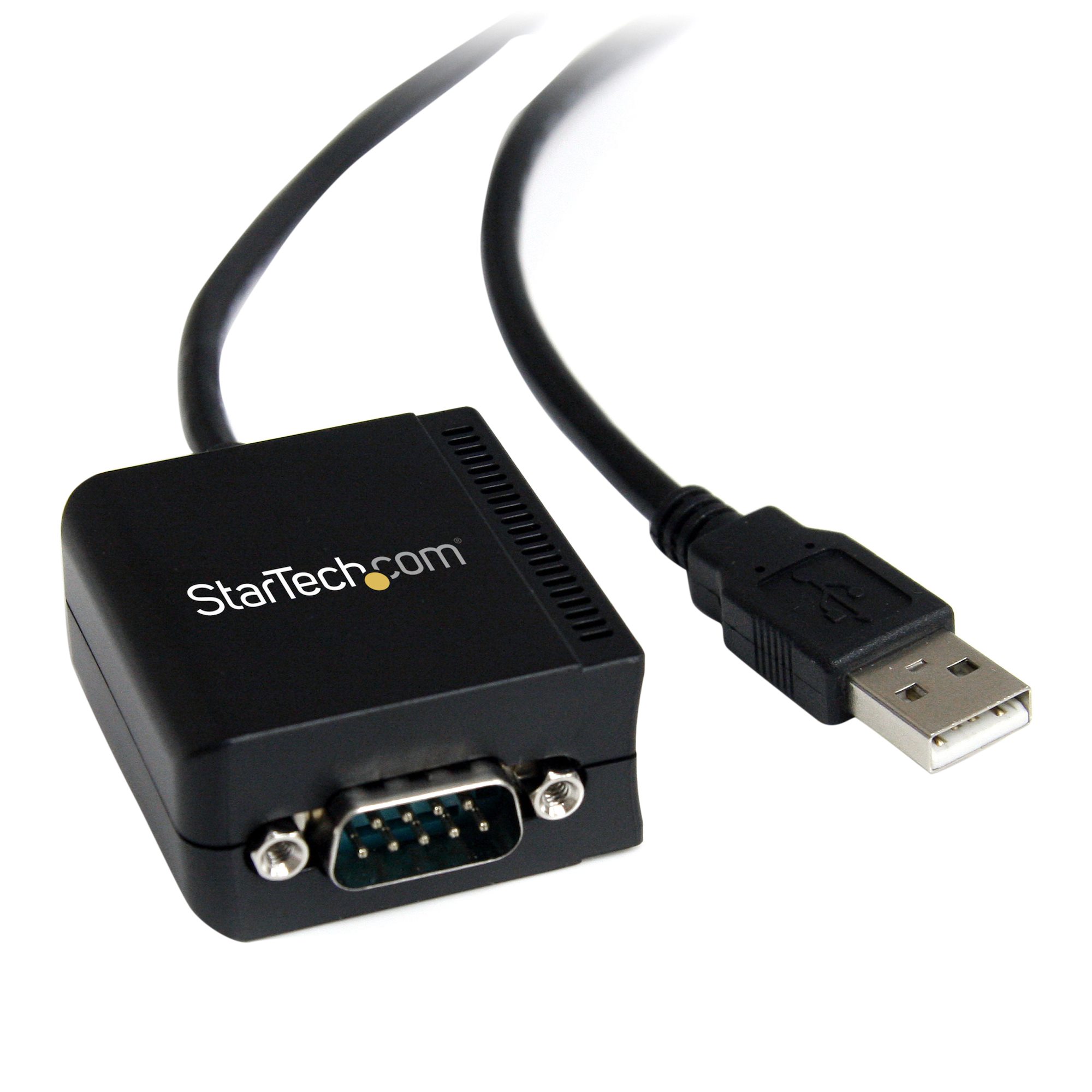 Startech USB to Serial Adapter - Optical Isolation - USB Powered - FTDI USB to Serial Adapter - USB to RS232 Adapter Cable (ICUSB2321FIS) - Serial adapter - USB - RS-232 - black