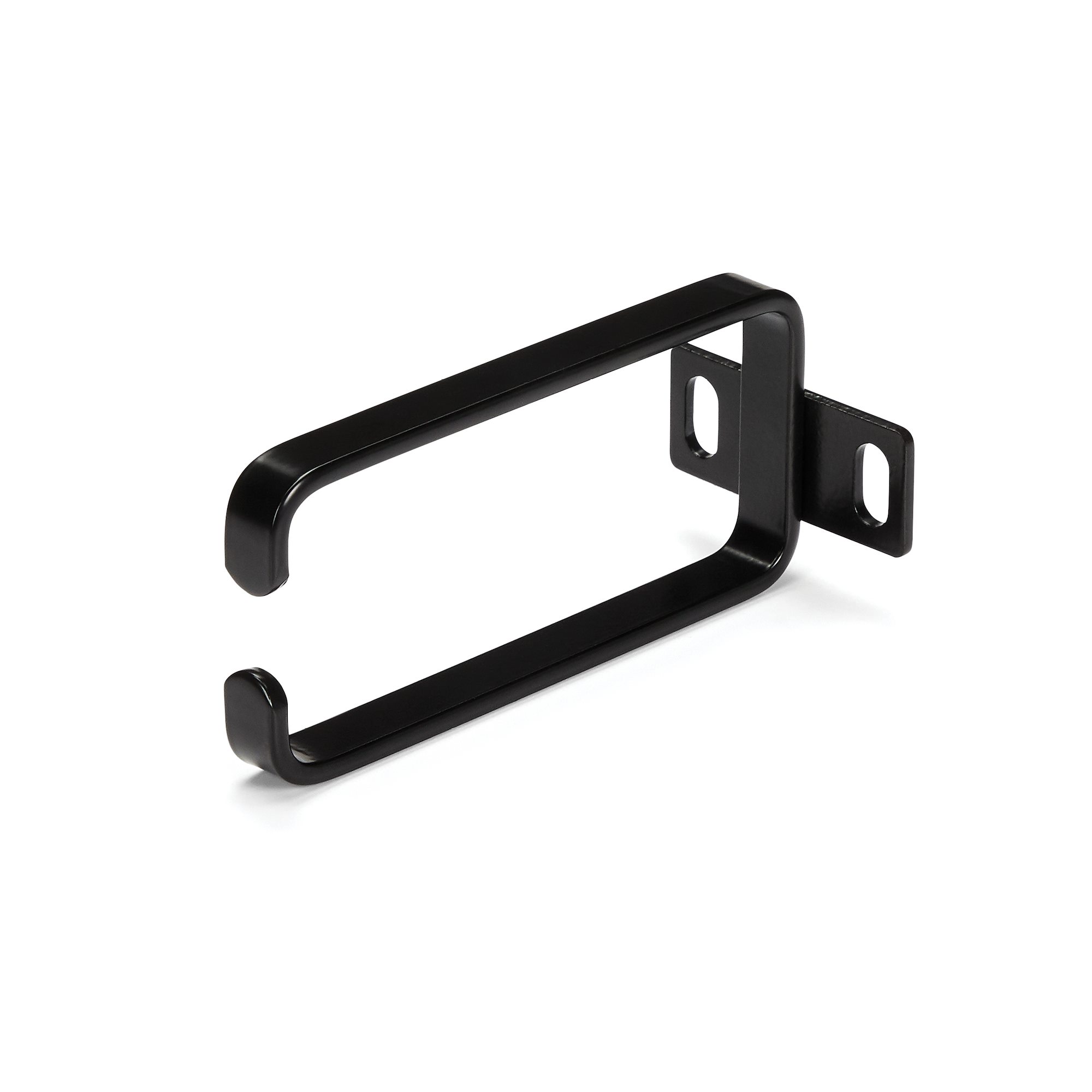 Startech 1U Vertical 1.8 x 3.9in Server Rack Cable Management D-Ring Hook w/ Flexible Opening - Network Rack-Mount Cord Organizer Ring (CMHOOK1UN) - Cable management ring - black - 1U - for P/N: RACK-18U-20-WALL-OA, RACK-21U-20-WALL-OA, RACK-24U-20-WALL-O