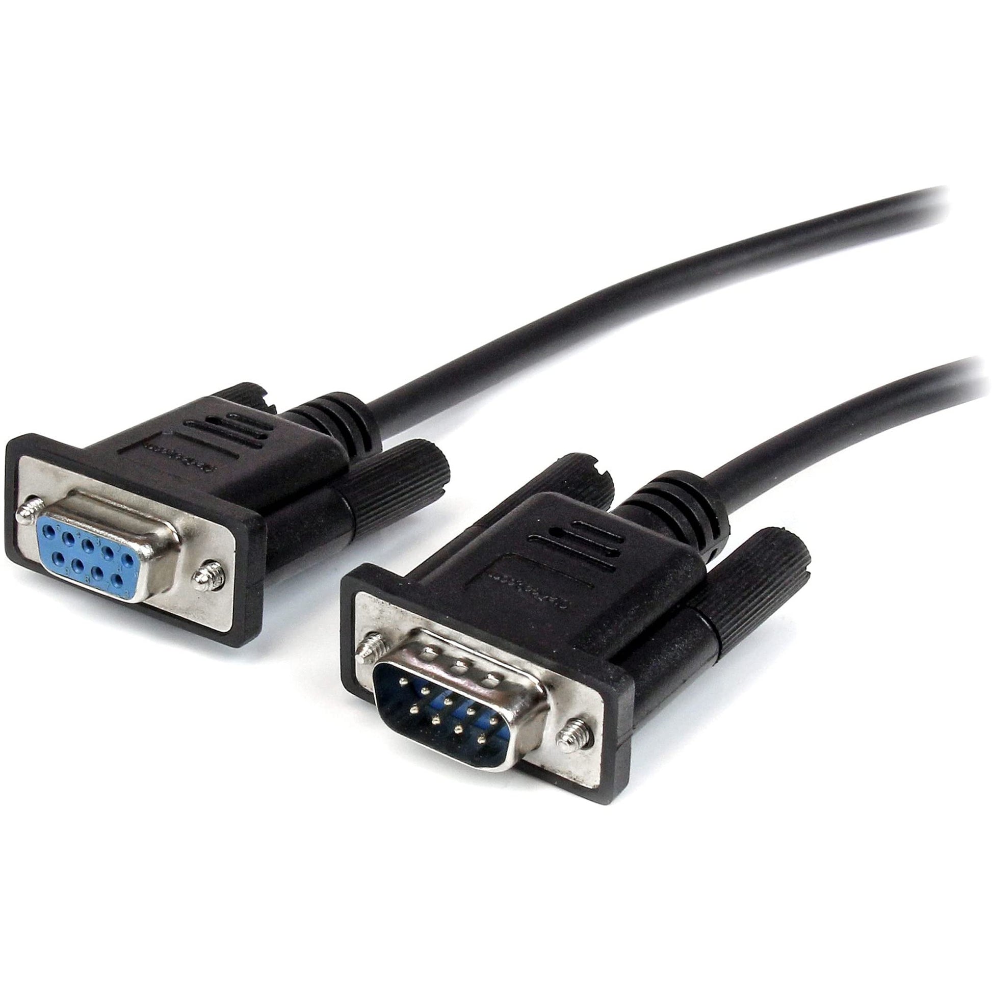 StarTech 3m Black Straight Through DB9 RS232 Serial Cable - DB9 RS232 Serial Extension Cable - Male to Female Cable (MXT1003MBK) - Serial extension cable - DB-9 (M) to DB-9 (F) - 3 m - black - for P/N: 1P3FPC-USB-SERIAL, IC232TTL, ICUSB2324I, ICUSB232D, I