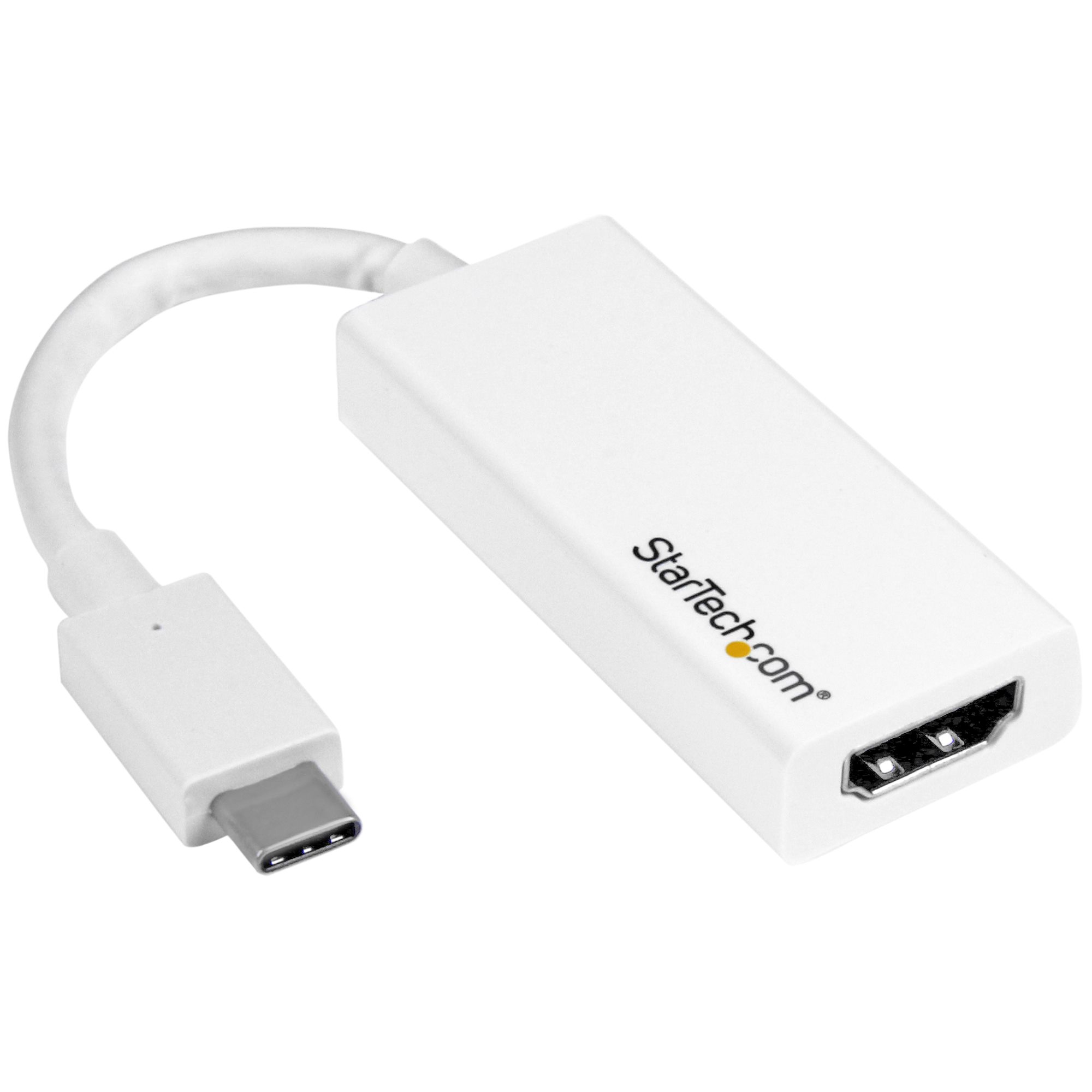 StarTech USB C to HDMI Adapter - 4K 30Hz - USB 3.1 Type-C to HDMI Adapter - USB-C to HDMI Dongle - Monitor Adapter - White (CDP2HDW) - External video adapter - USB-C - HDMI - white - for P/N: TB3DK2DPPD, TB3DK2DPPDUE, TB3DK2DPW, TB3DK2DPWUE, TB3DKDPMAW, T