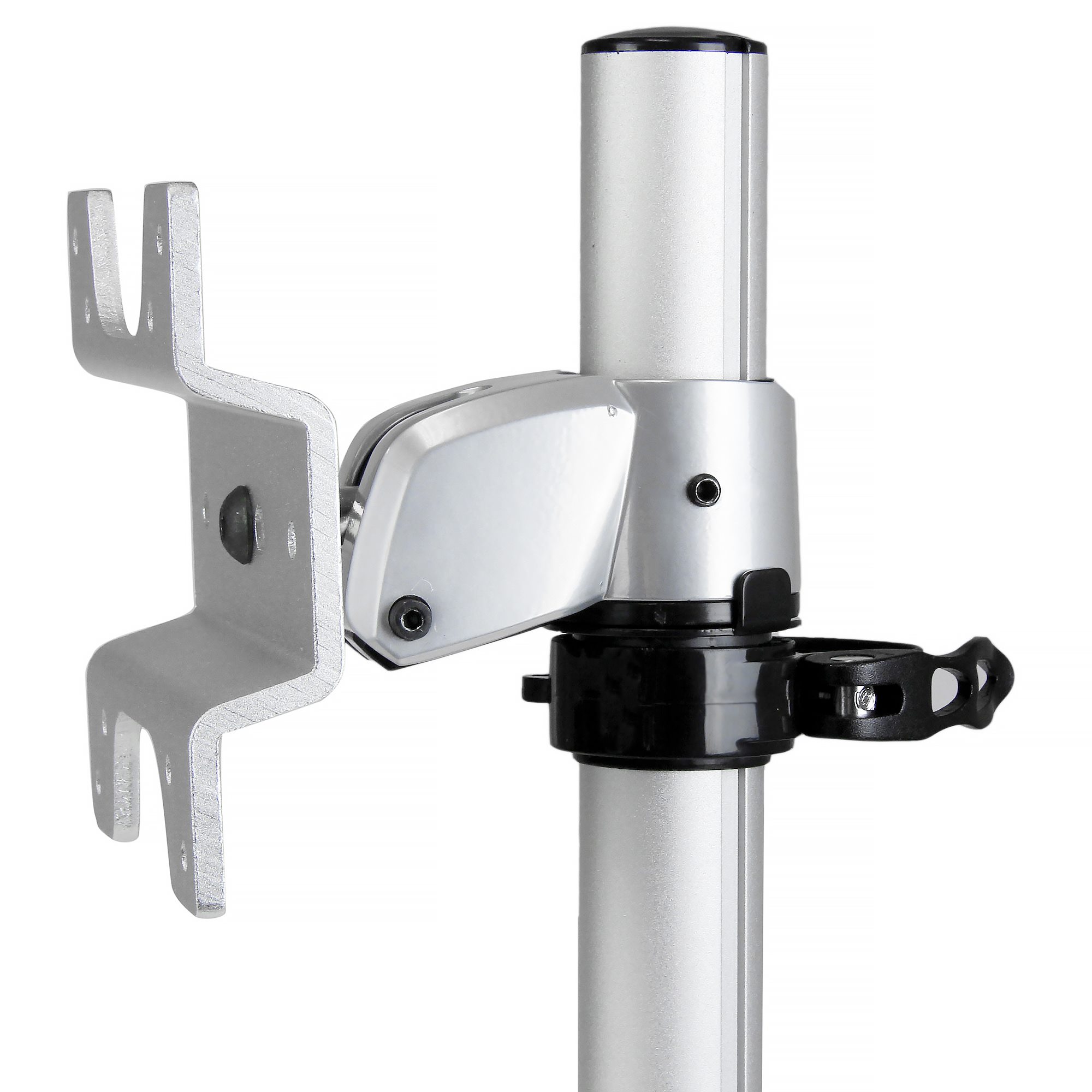 Startech Single Monitor Stand - Adjustable - Supports Monitors 12" to 34" - Premium - Single Screen VESA Monitor Mount Stand - Silver (ARMPIVSTND) - Mounting kit (desk stand, feet, wrench, screws, cable clip) - for LCD display - plastic, steel - silver -