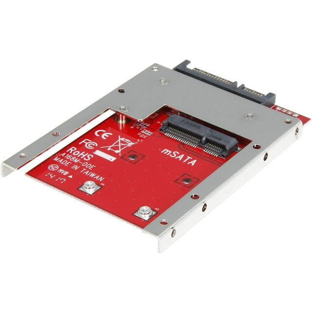 Startech mSATA SSD to 2.5in SATA Adapter Converter - mSATA to SATA Adapter for 2.5in bay with Open Frame Bracket and 7mm Drive Height (SAT32MSAT257) - Storage controller - 1 Channel - SATA 6Gb/s - SATA 6Gb/s - for P/N: BRACKET125PT, BRACKET125PTP, SATERAS