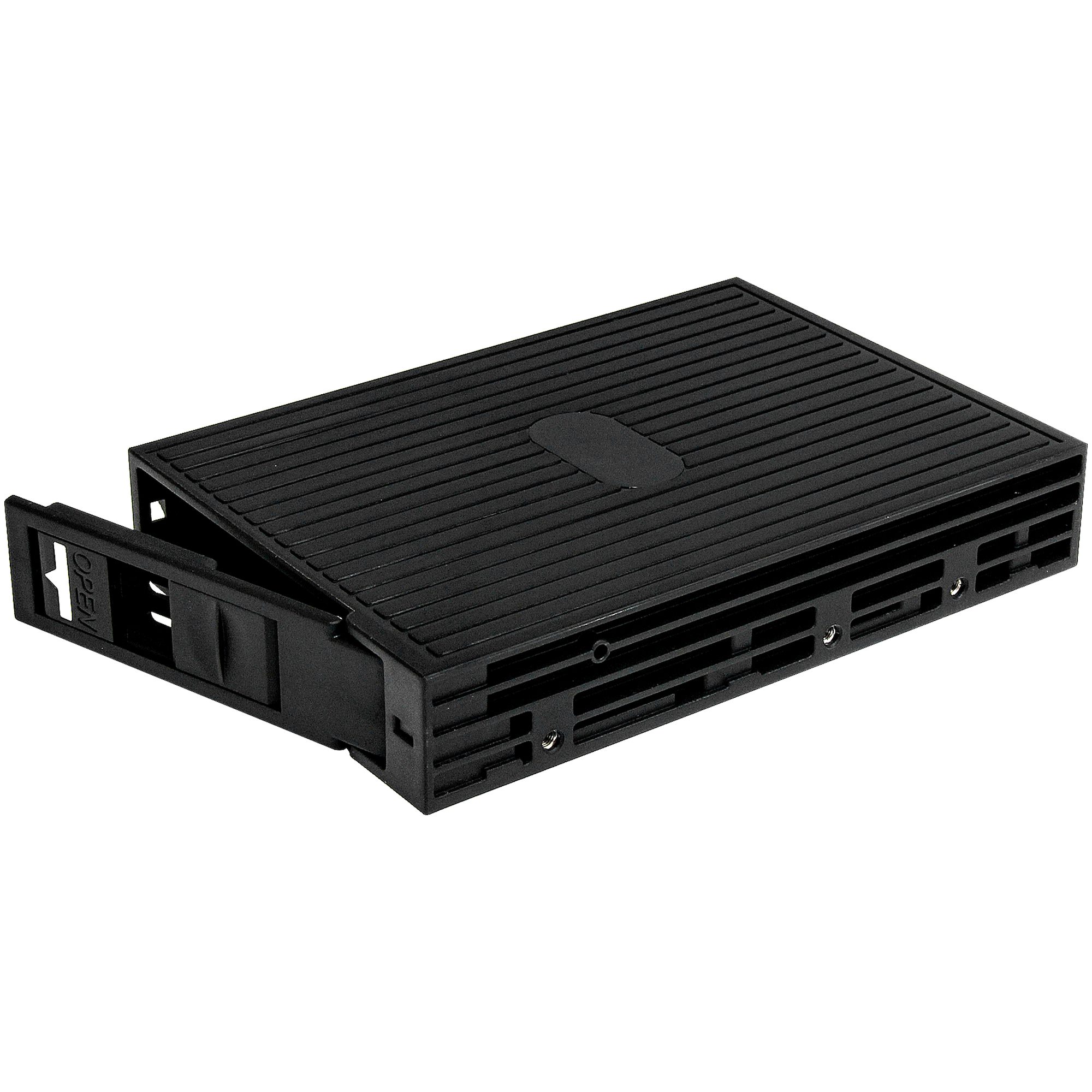 Startech 2.5in SATA/SAS SSD/HDD to 3.5in SATA Hard Drive Converter - Storage bay adapter - 3.5" to 2.5" - black - 25SATSAS35 - Storage bay adapter - 3.5" to 2.5" - black - for P/N: S352BU33HR, SATDOCK5U3ER, SATDUP11IMG, SATERASER4, SATSASDUPE11, SU2DUPERA