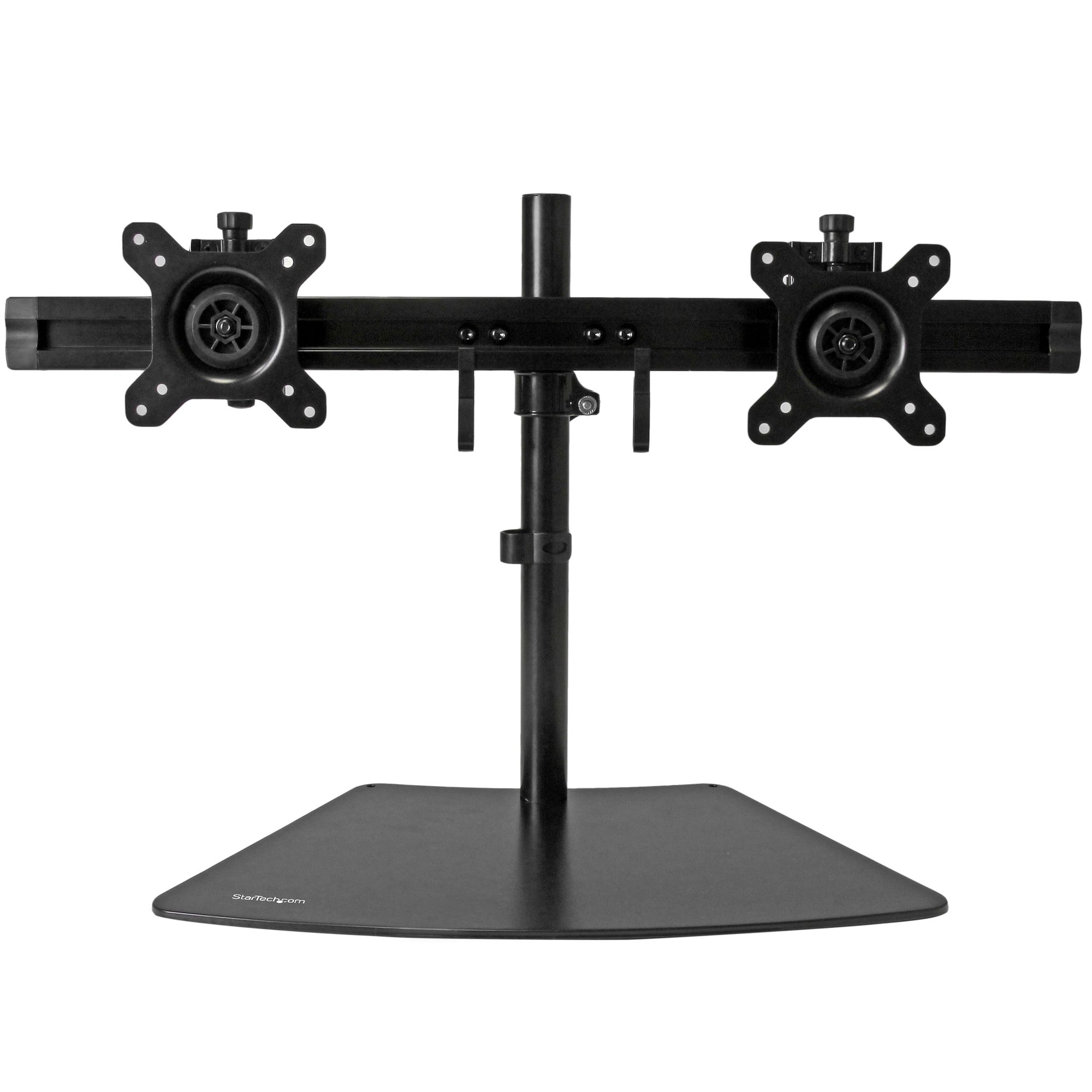 Startech Dual Monitor Mount - Supports Monitors 12" to 24" - Adjustable - VESA Monitor Stand for Desk - Low Profile Base - Horizontal - Black (ARMBARDUO) - Stand - adjustable arm - for LCD display - plastic, aluminium, steel - black - screen size: 24" - s