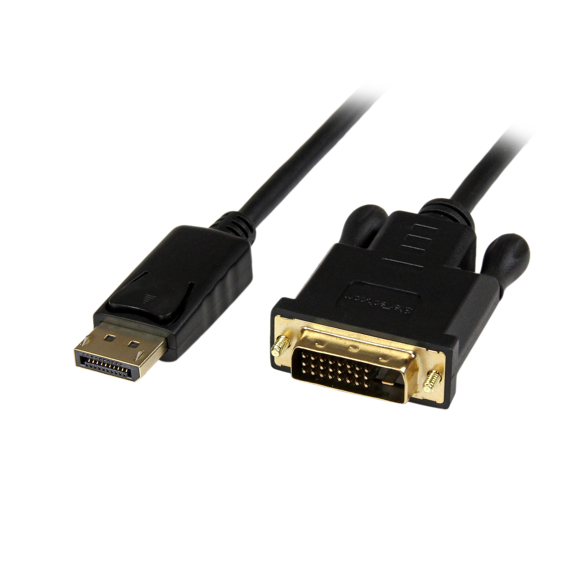 StarTech 3 foot DisplayPort to DVI Active Adapter Converter Cable - 3 ft (0.9m) Active DP to DVI M/M Cable for PC - 1920x1200 - Black (DP2DVIMM3BS) - DisplayPort cable - DisplayPort (M) to DVI-D (M) - 91.5 cm - active - black - for P/N: TB3CDK2DP, TB3CDK2