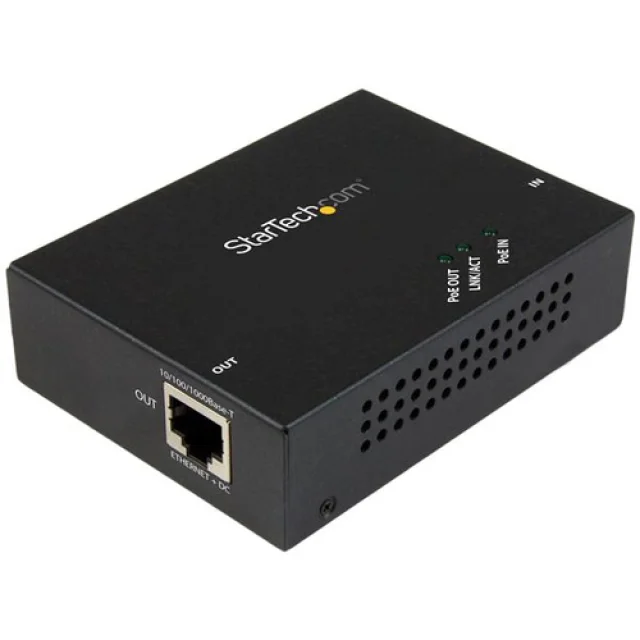 Startech 1 Port Gigabit PoE+ Extender 802.3at & 802.3af - 100m (330ft) - Power over Ethernet Extender - PoE Repeater Network Extender (POEEXT1GAT) - Repeater - 1GbE - 10Base-T, 100Base-TX, 1000Base-T - up to 100 m - for P/N: ST12MHDLANU