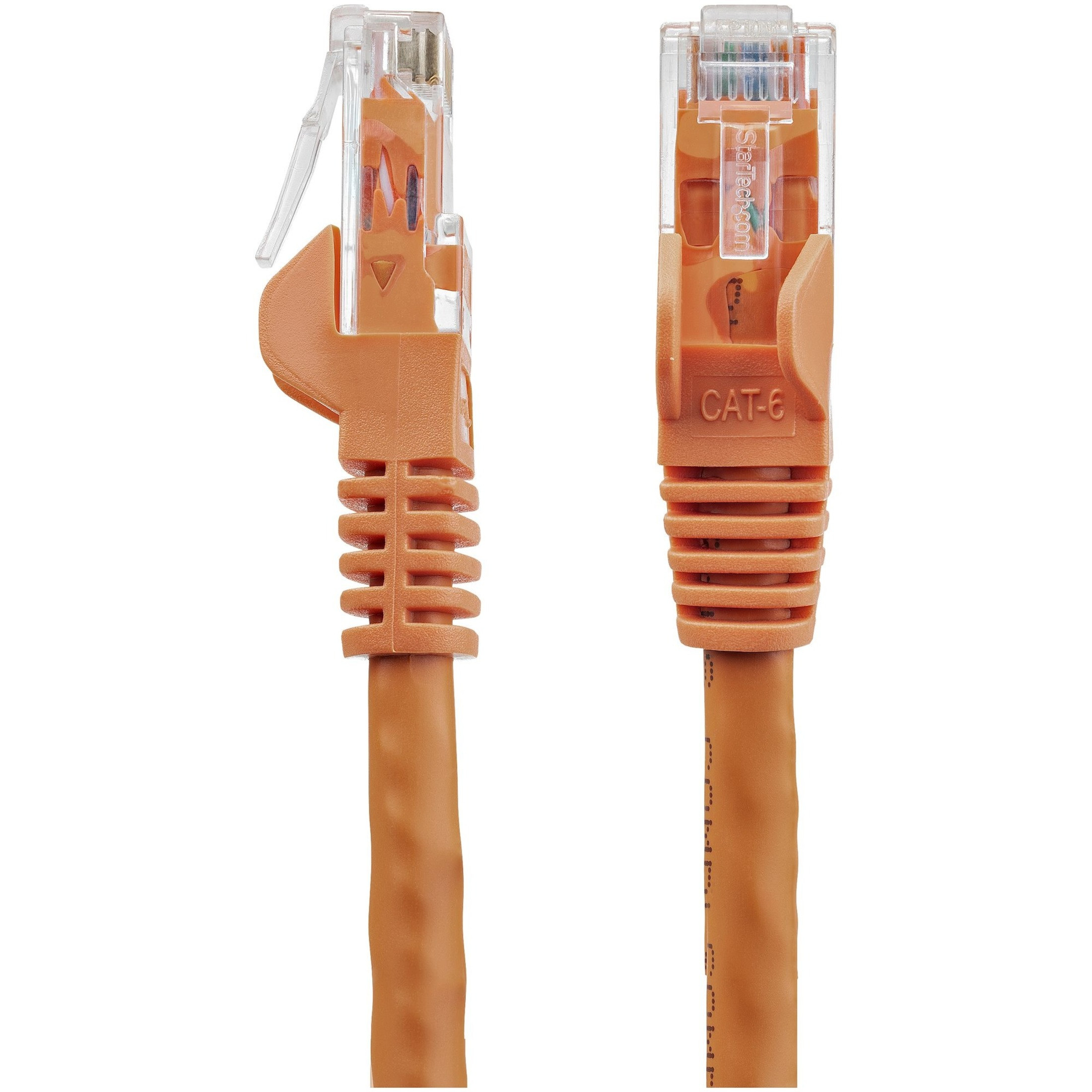 Startech 3m CAT6 Ethernet Cable, 10 Gigabit Snagless RJ45 650MHz 100W PoE Patch Cord, CAT 6 10GbE UTP Network Cable w/Strain Relief, Orange, Wiring is UL Certified/TIA - Category 6 - 24AWG (N6PATC3MOR) - Patch cable - RJ-45 (M) to RJ-45 (M) - 3 m - UTP -