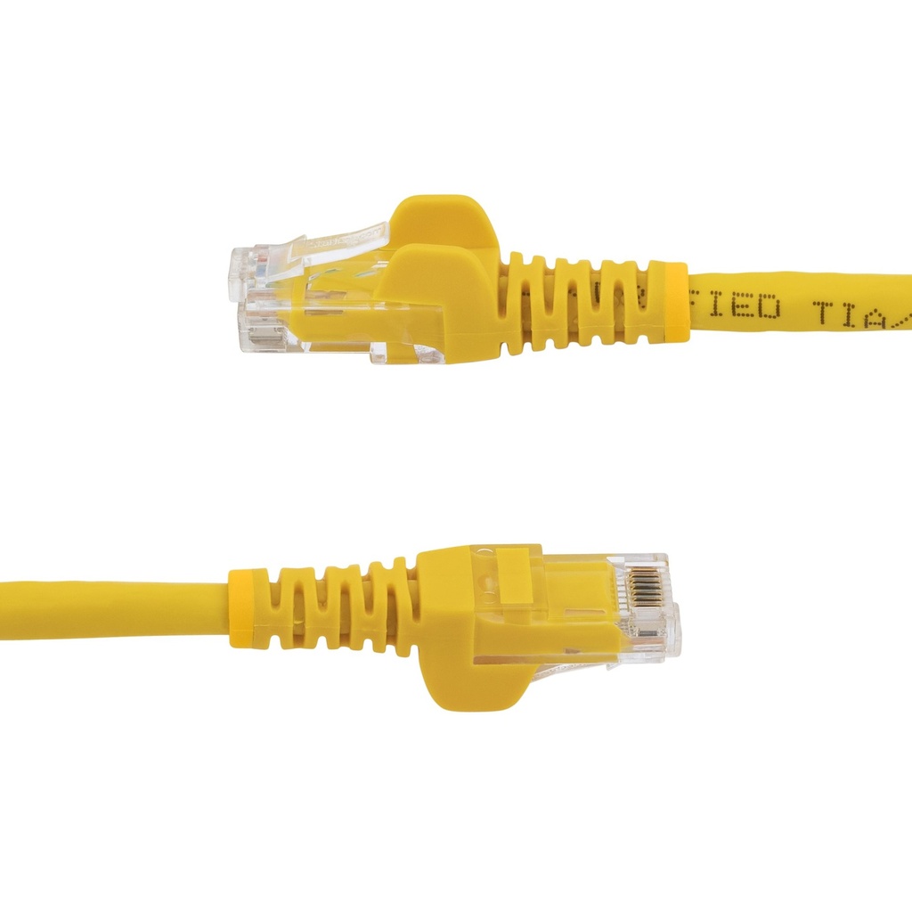 Startech 1m CAT6 Ethernet Cable, 10 Gigabit Snagless RJ45 650MHz 100W PoE Patch Cord, CAT 6 10GbE UTP Network Cable w/Strain Relief, Yellow, Wiring is UL Certified/TIA - Category 6 - 24AWG (N6PATC1MYL) - Patch cable - RJ-45 (M) to RJ-45 (M) - 1 m - UTP -
