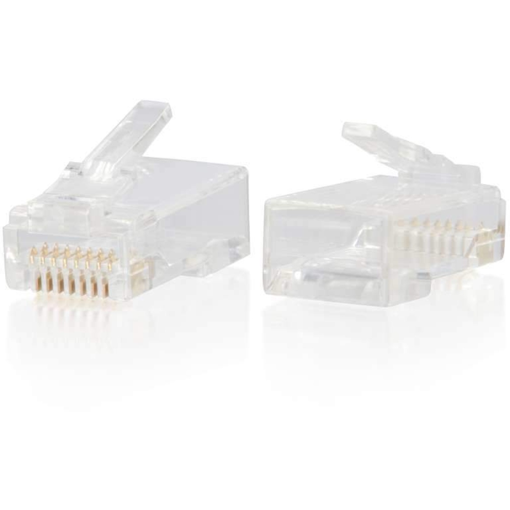 Startech Cat5e RJ45 Stranded Modular Plug Connector - 50 Pkg - Bulk Cat 5e Plugs - 50x RJ45 Ends (CRJ4550PK) - Network connector - RJ-45 (M) - CAT 5e (pack of 50)