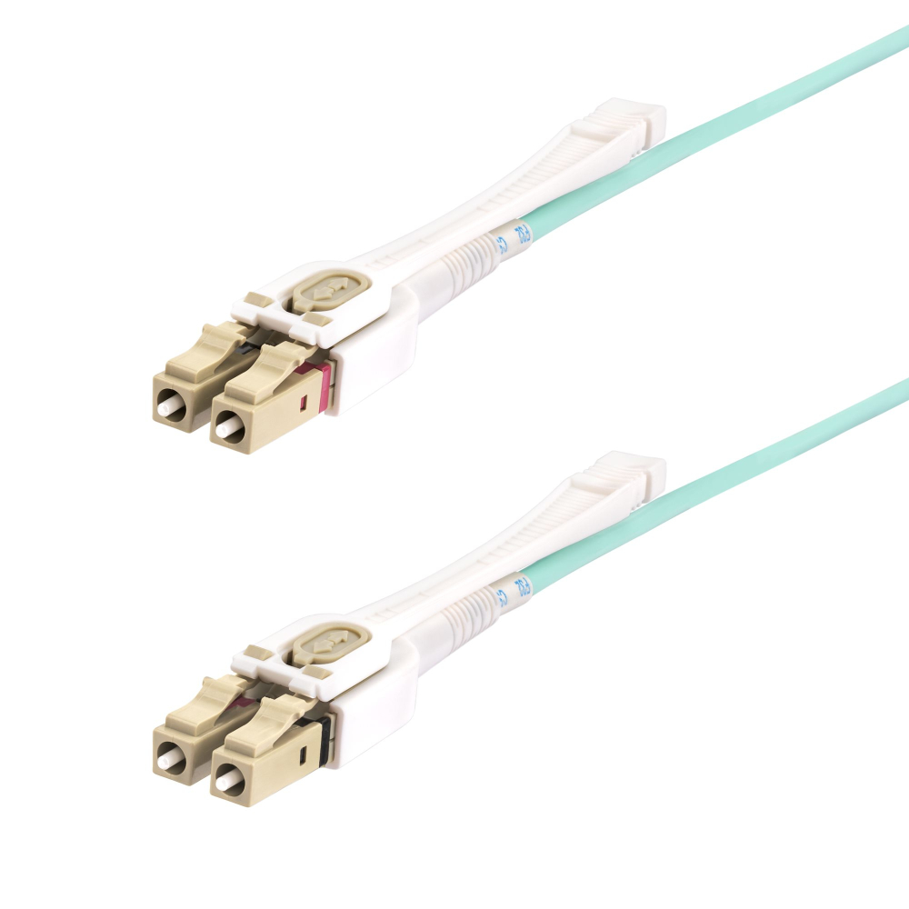 Startech 3m Fiber Optic Cable - 10 Gb Aqua - Multimode Duplex 50/125 - LSZH - LC/LC - OM3 - LC to LC Fiber Patch Cable - Patch cable - LC multi-mode (M) to LC multi-mode (M) - 3 m - 3 m - fibre optic - duplex - 50 / 125 micron - OM3 - halogen-free - aqua
