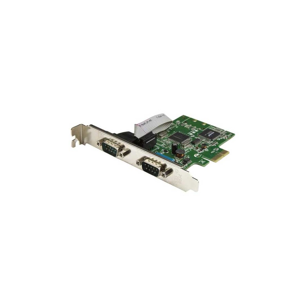 Startech 2-Port PCI Express Serial Card with 16C1050 UART - RS232 Low Profile Serial Card - PCI Serial Card (PEX2S1050) - Serial adapter - PCI Express x1 low profile - RS-232 x 2