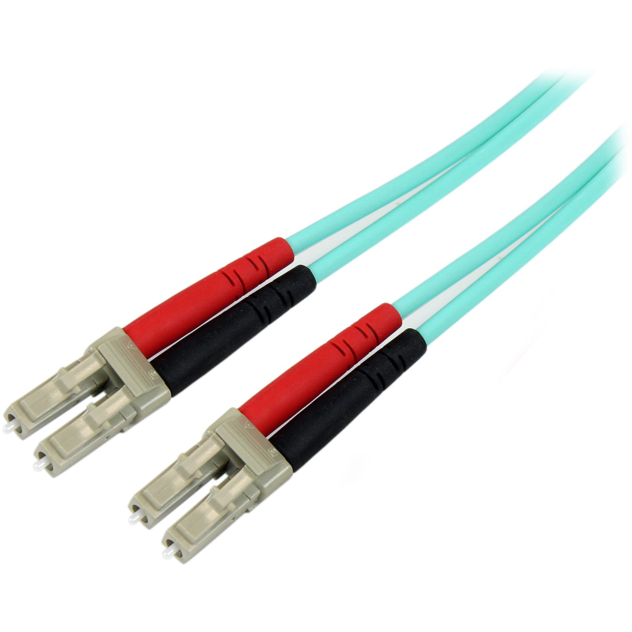 Startech 10m (30ft) LC/UPC to LC/UPC OM3 Multimode Fiber Optic Cable, Full Duplex 50/125µm Zipcord Fiber Cable, 100G Networks, LOMMF/VCSEL, <0.3dB Low Insertion Loss - LSZH Fiber Patch Cord - Patch cable - LC multi-mode (M) to LC multi-mode (M) - 10 m - 1
