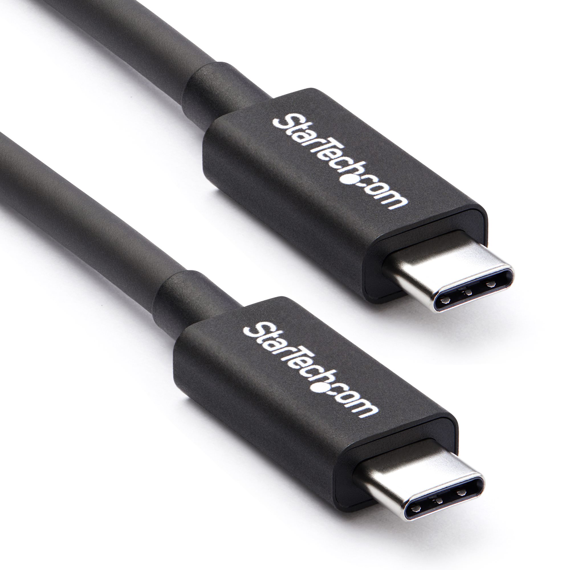 StarTech 50cm (1.6ft) Thunderbolt 3 Cable, 40Gbps, 100W PD, 4K/5K Video, Thunderbolt-Certified, Compatible w/ TB4/USB 3.2/DisplayPort - Thunderbolt cable - USB-C (M) to USB-C (M) - Thunderbolt 3 / USB / DisplayPort - 50 cm - black - for P/N: PEXUSB321C, T