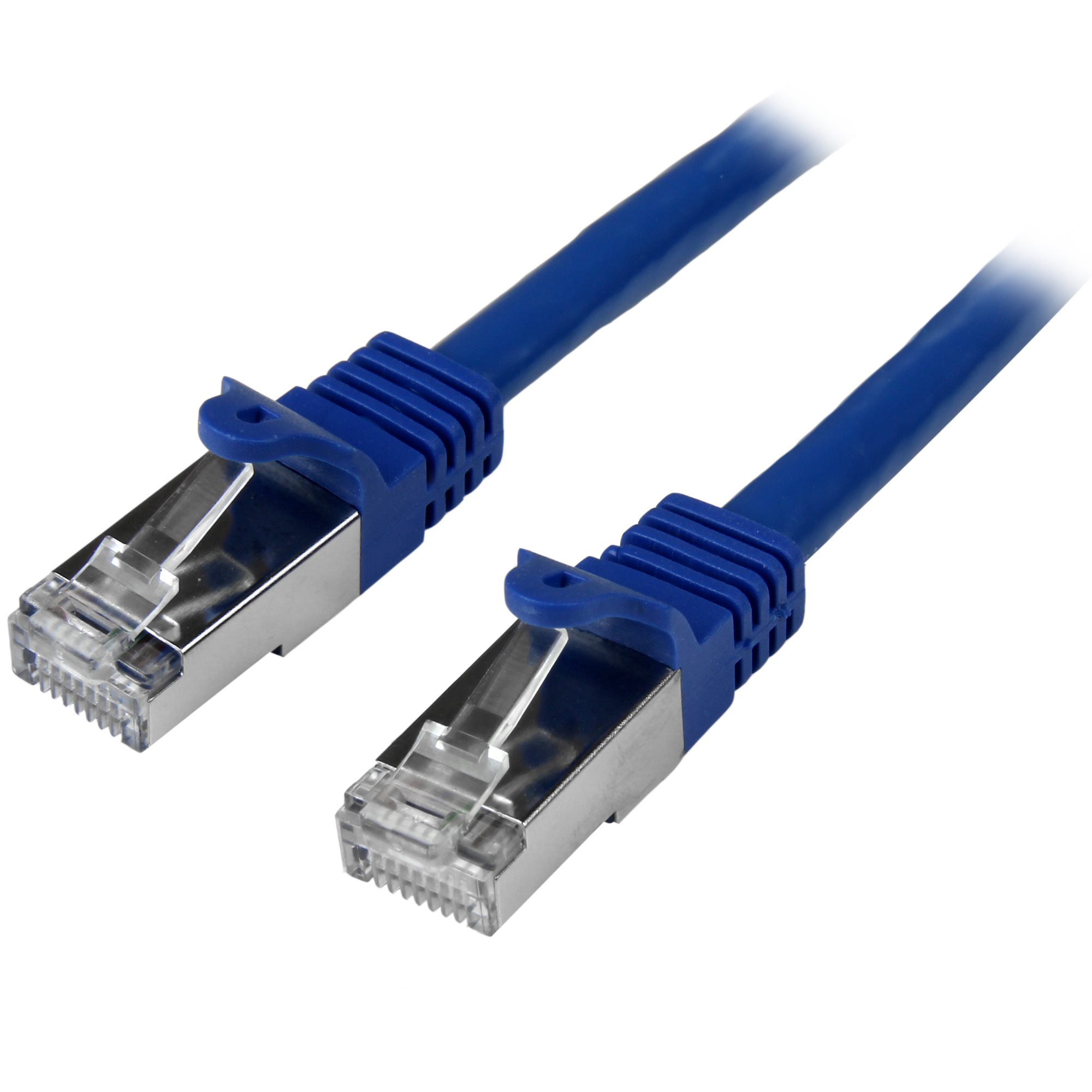Startech 50cm CAT6 Ethernet Cable, 10 Gigabit Shielded Snagless RJ45 100W PoE Patch Cord, CAT 6 10GbE SFTP Network Cable w/Strain Relief, Blue, Wiring is UL Certified/TIA - Category 6 - 26AWG (N6SPAT50CMBL) - Patch cable - RJ-45 (M) to RJ-45 (M) - 50 cm -