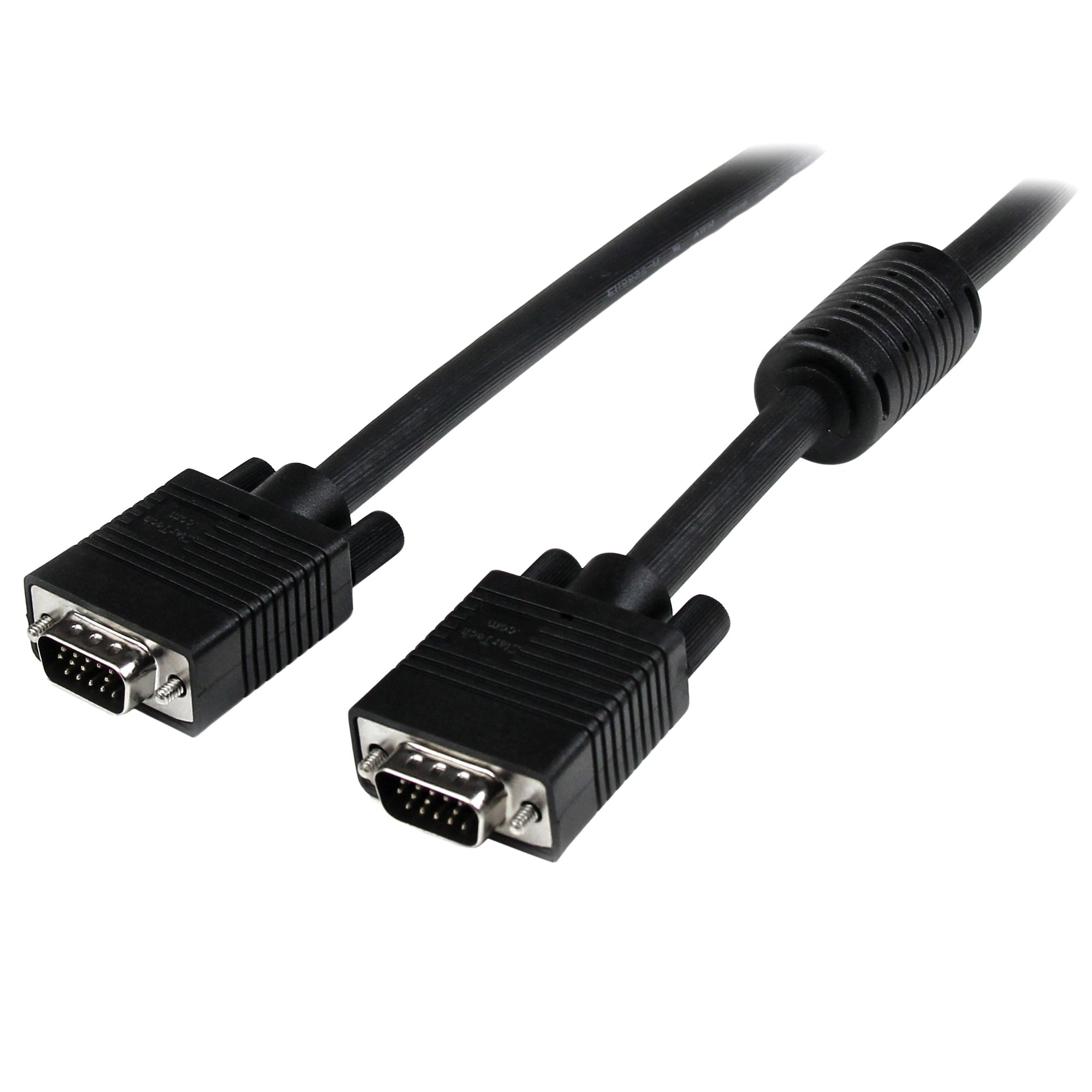 StarTech 5m Coax High Resolution Monitor VGA Video Cable HD15 M/M - VGA cable - HD-15 (VGA) (M) to HD-15 (VGA) (M) - 5 m - molded - black
