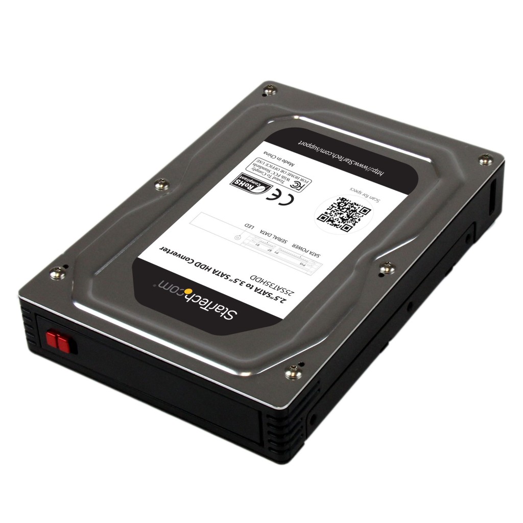 Startech 2.5" to 3.5" SATA HDD/SSD Adapter Enclosure - External Hard Drive Converter with HDD/SSD Height up to 12.5mm (25SAT35HDD) - Storage enclosure - 2.5" - SATA 6Gb/s - SATA 6Gb/s - for P/N: S352BU33HR